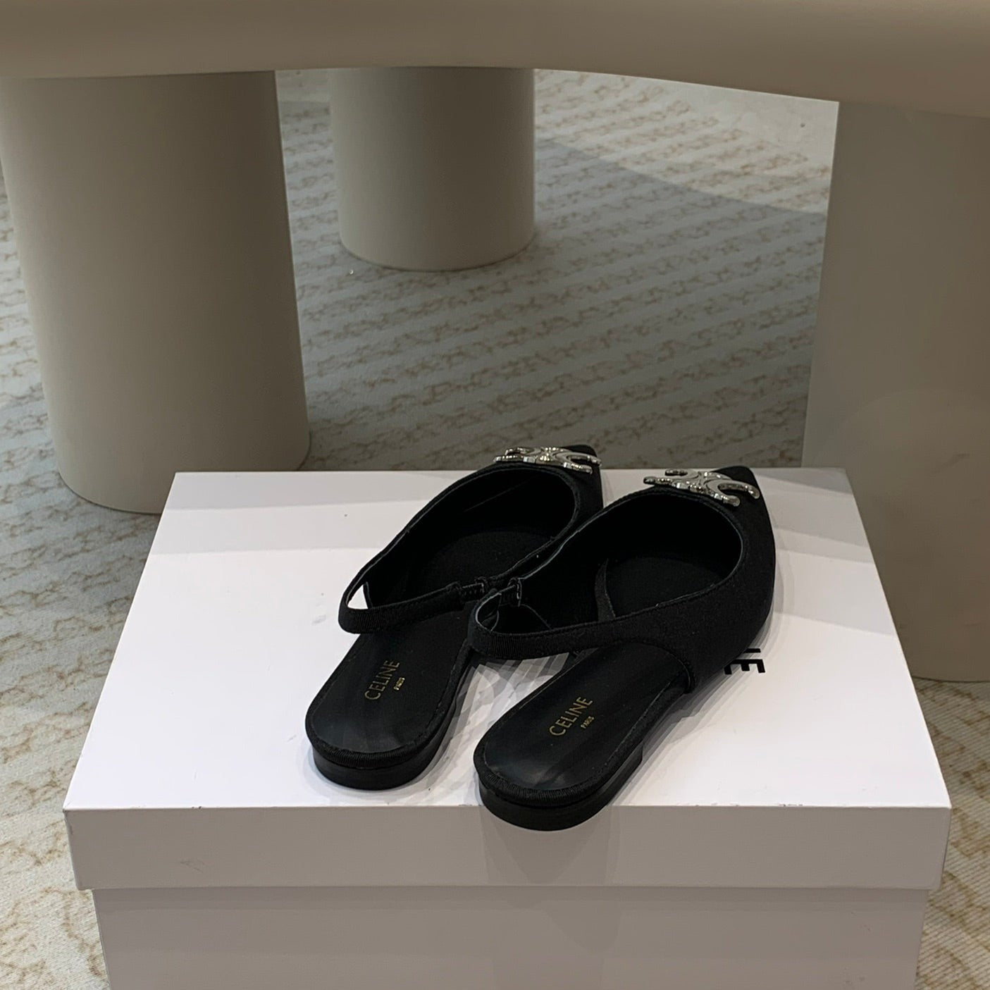 ALMA TRIOMPHE SLINGBACK IN GROS-GRAIN  BLACK - 35