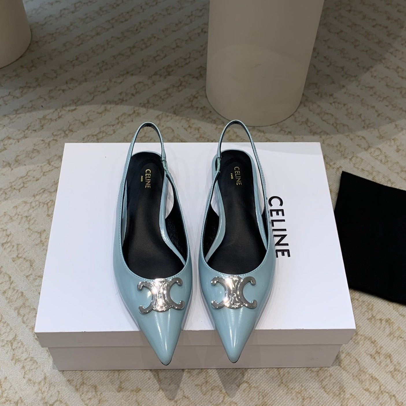 ALMA TRIOMPHE SLINGBACK IN LAMBSKIN ICEBERGBLUE - 35
