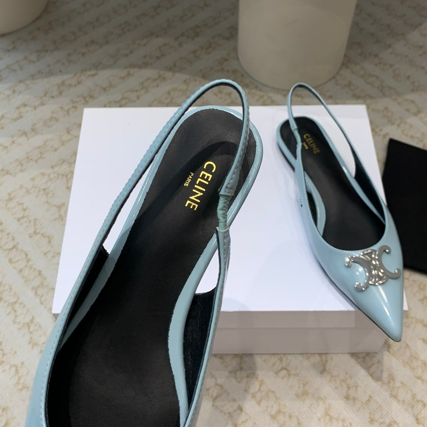 ALMA TRIOMPHE SLINGBACK IN LAMBSKIN ICEBERGBLUE - 35