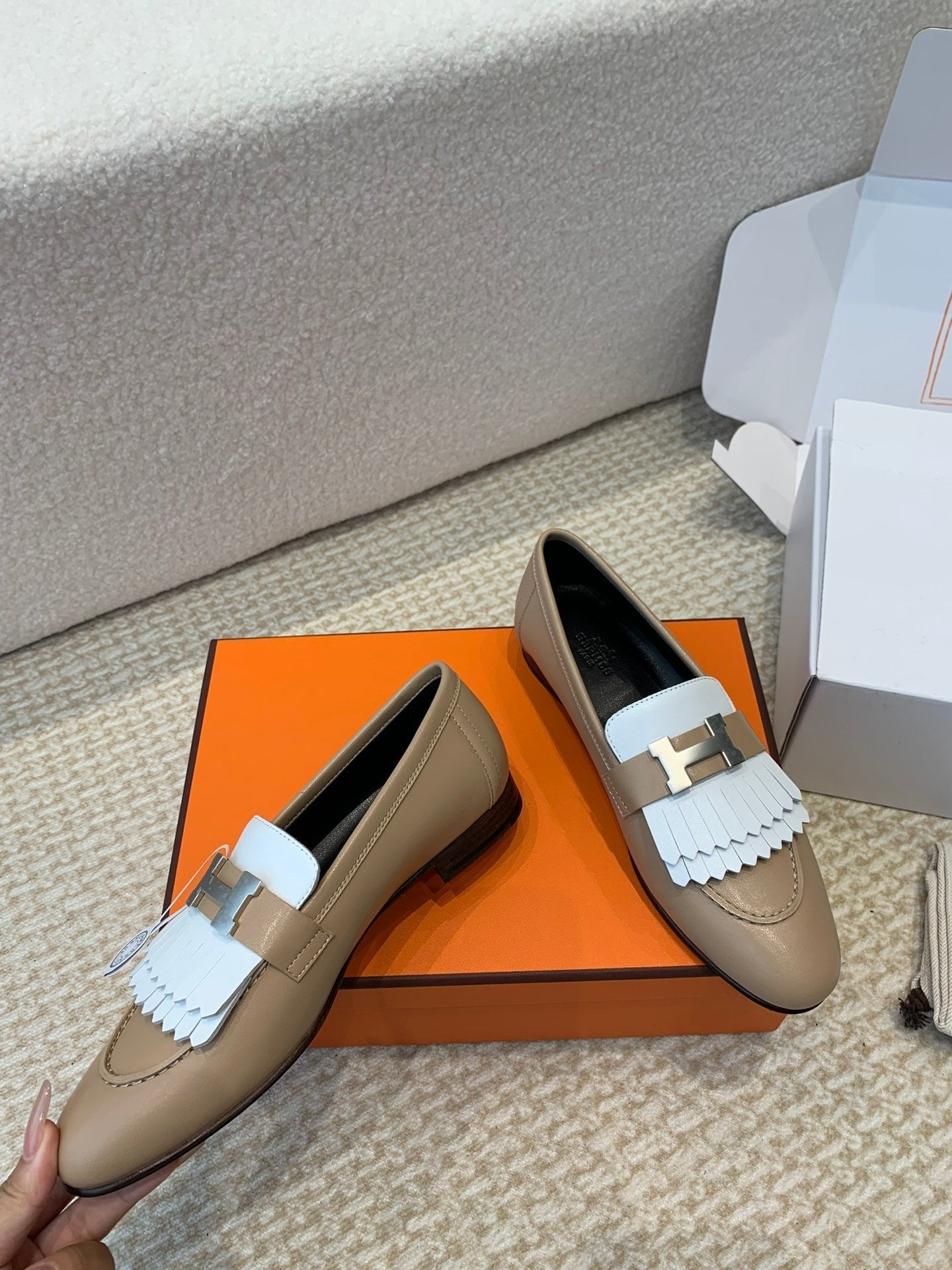 ROYAL LOAFER NUDE BROWN CALFSKIN - 35