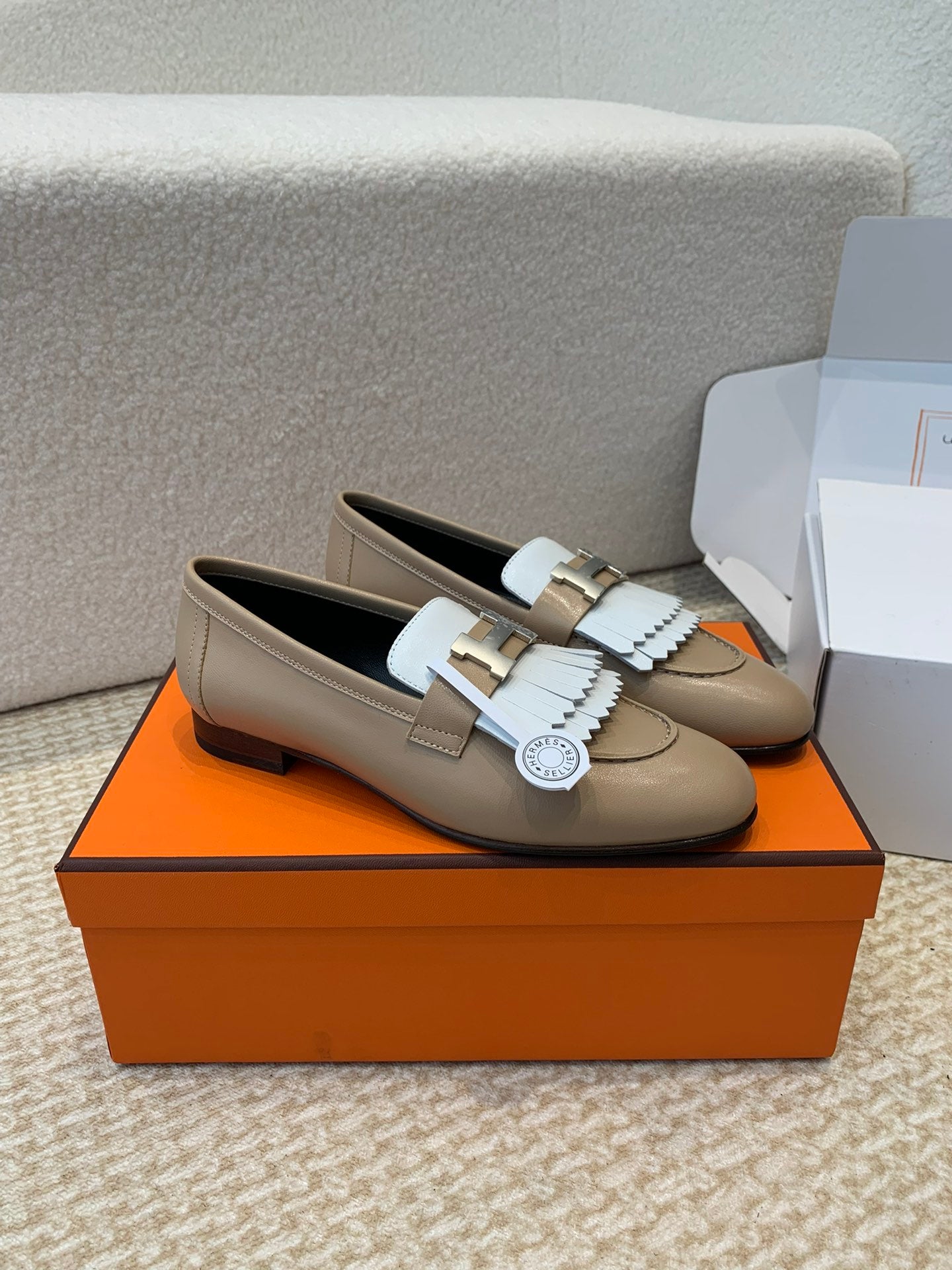 ROYAL LOAFER NUDE BROWN CALFSKIN - 35