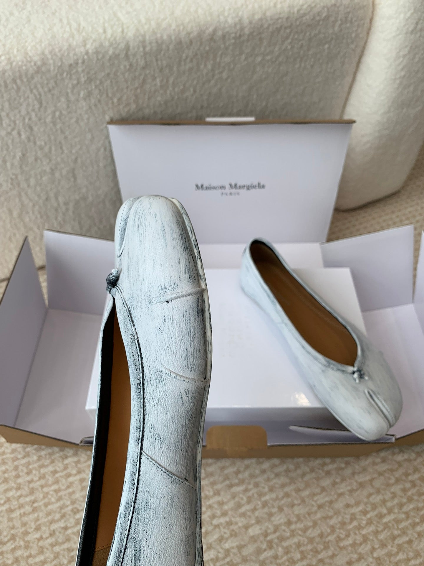 SL TABI BALLERINA FLAT PASTEL LAMBSKIN - 35