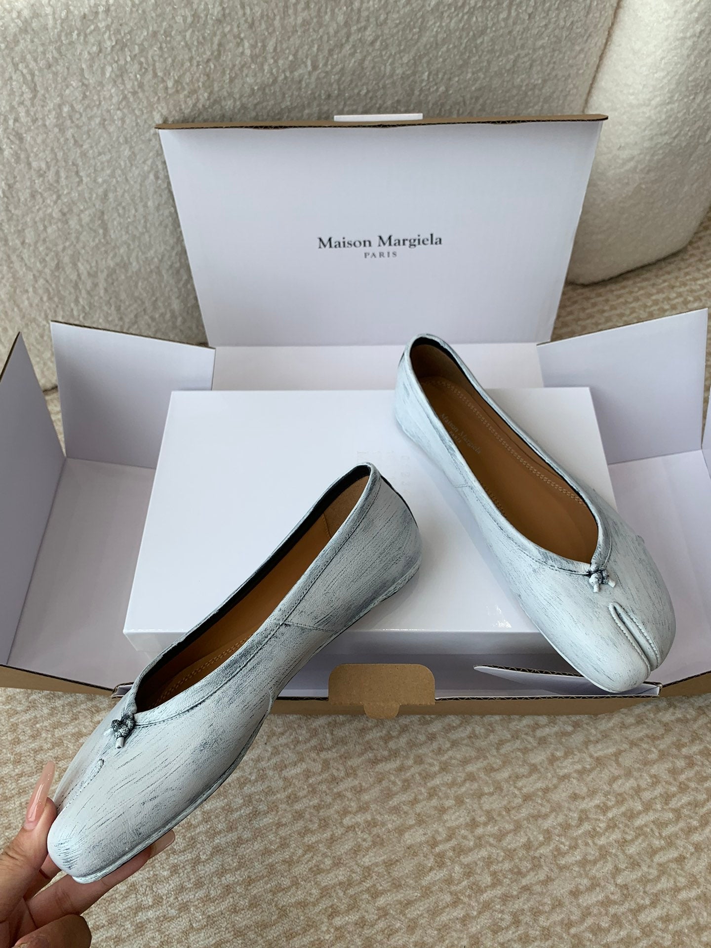 SL TABI BALLERINA FLAT PASTEL LAMBSKIN - 35
