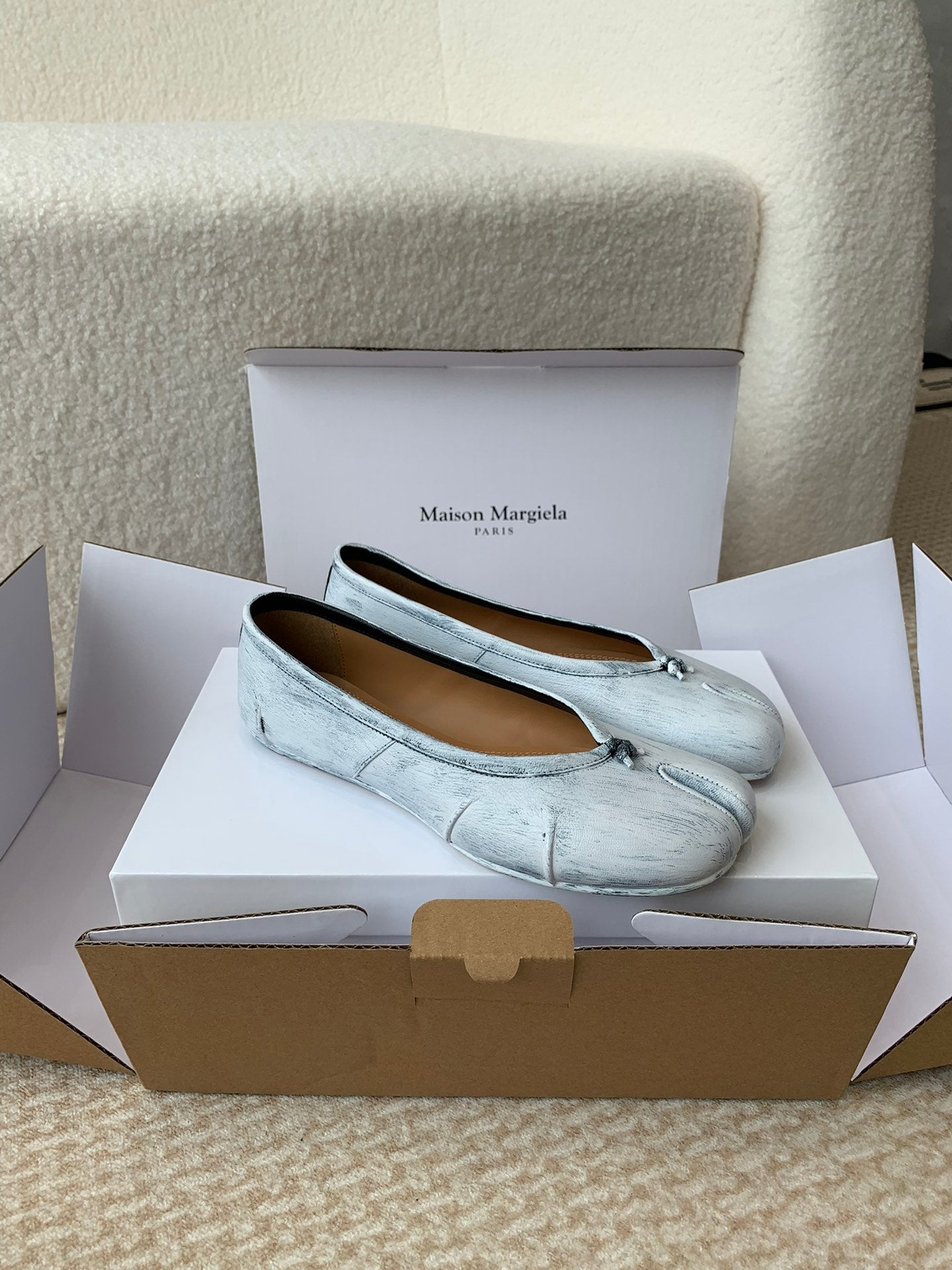 SL TABI BALLERINA FLAT PASTEL LAMBSKIN - 35