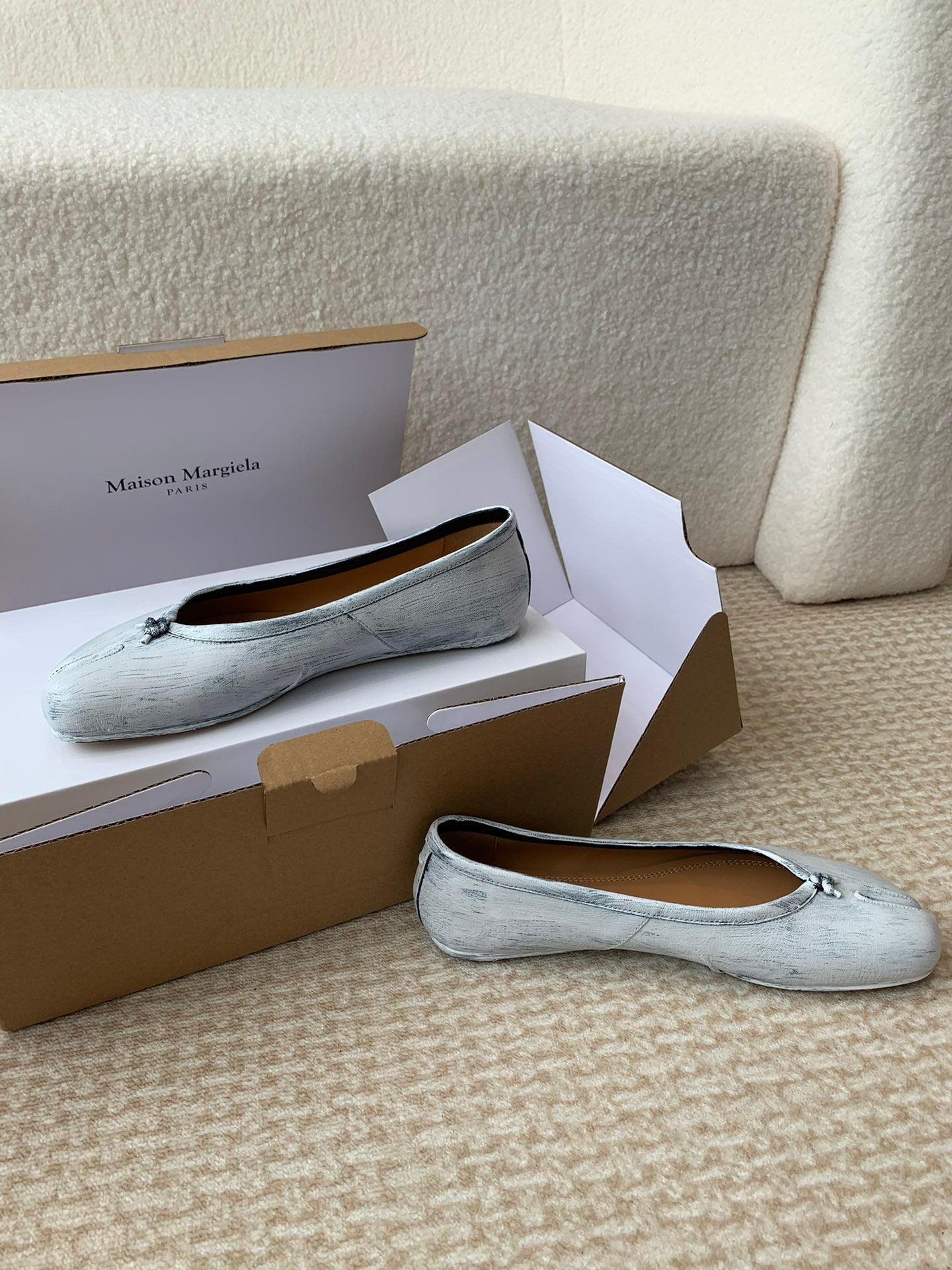 SL TABI BALLERINA FLAT PASTEL LAMBSKIN - 35