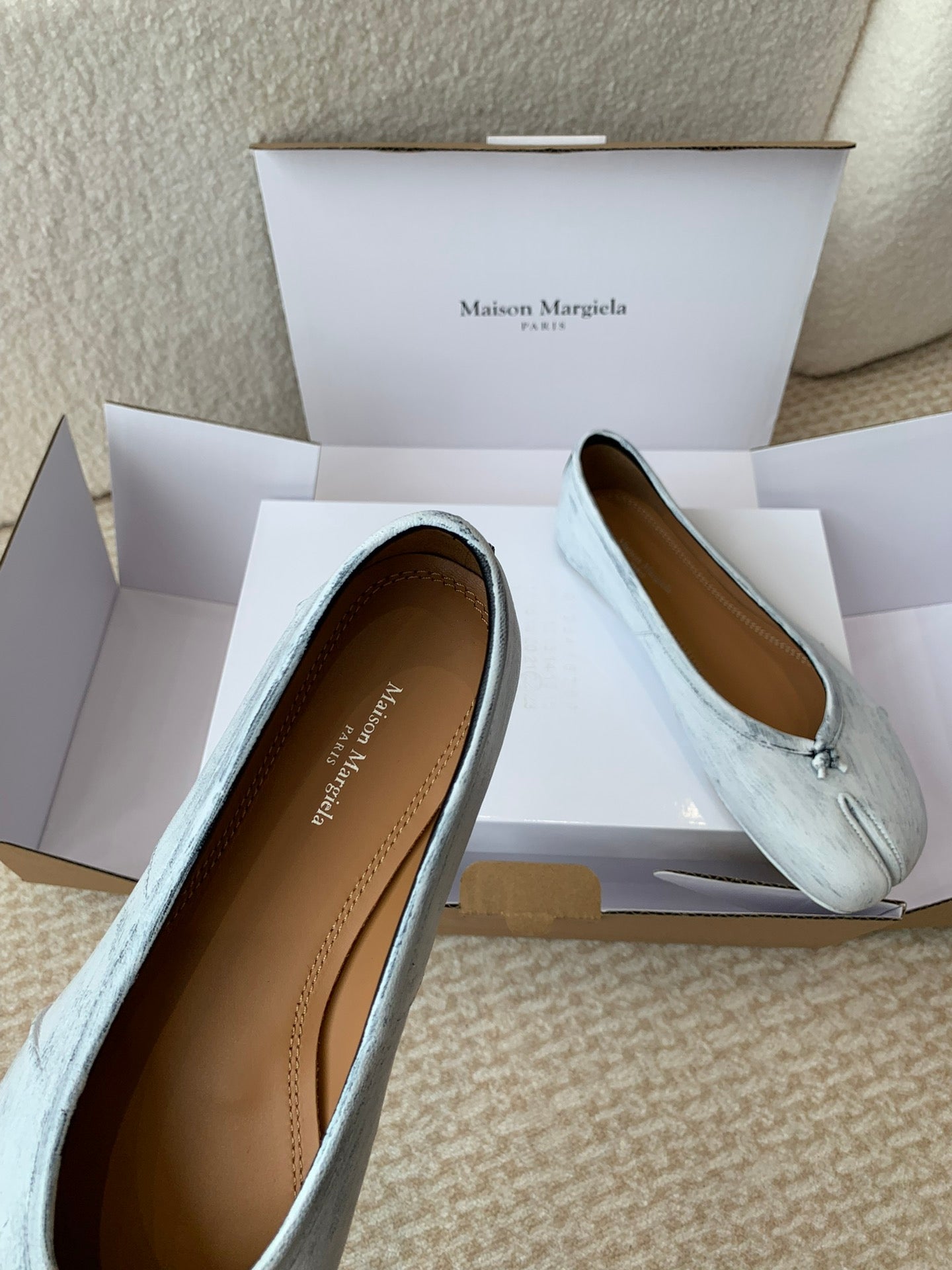 SL TABI BALLERINA FLAT PASTEL LAMBSKIN - 35