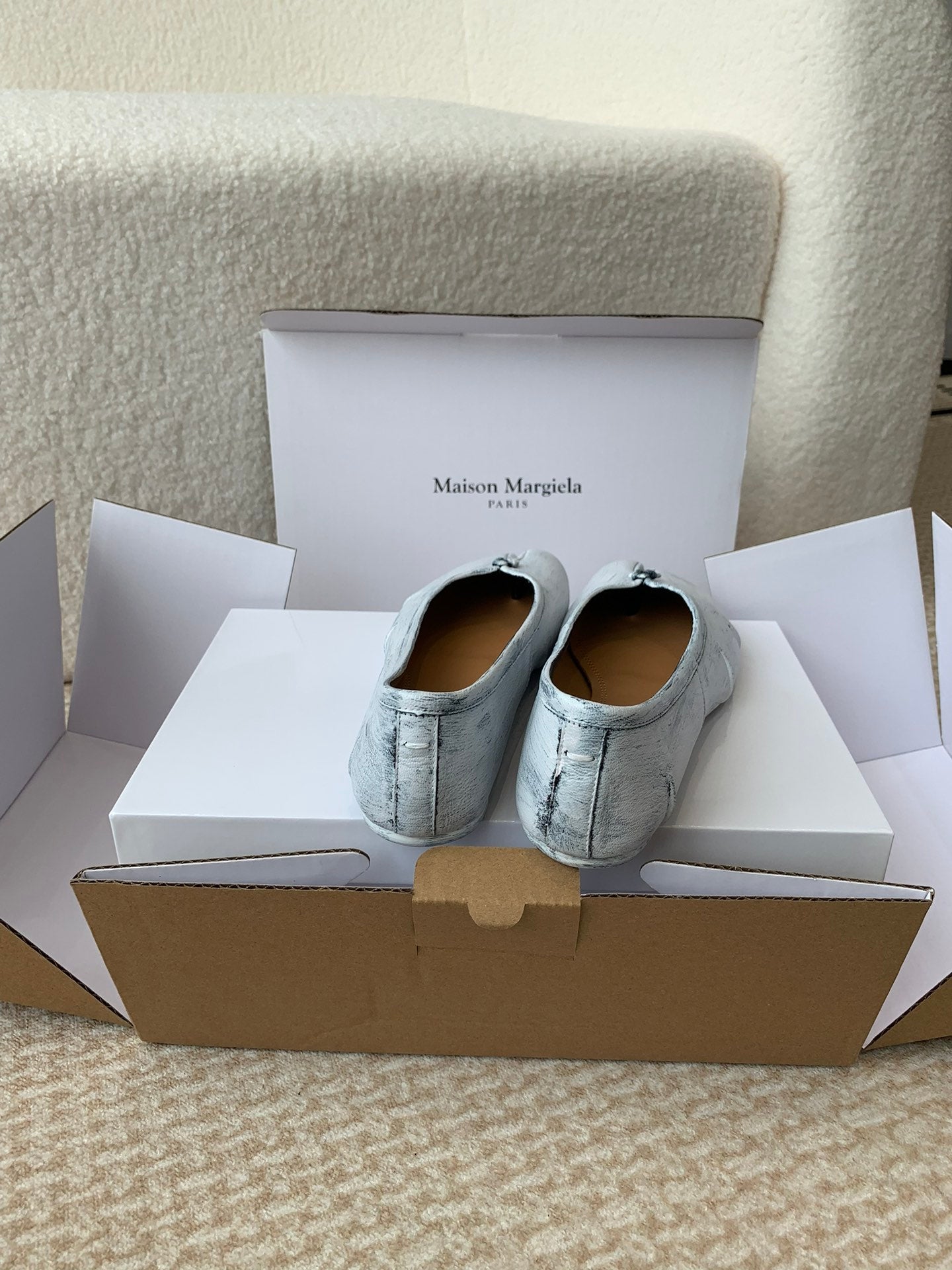 SL TABI BALLERINA FLAT PASTEL LAMBSKIN - 35