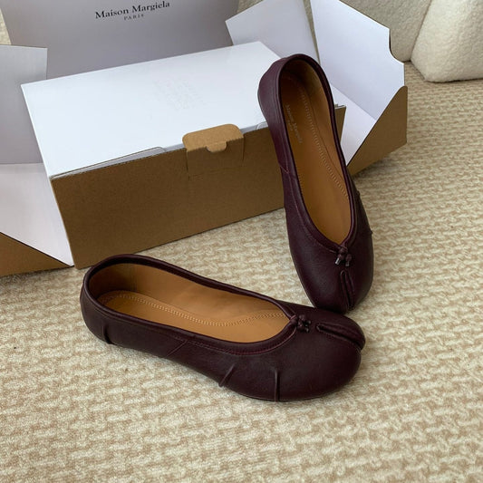 SL TABI BALLERINA FLAT WINE LAMBSKIN - 35