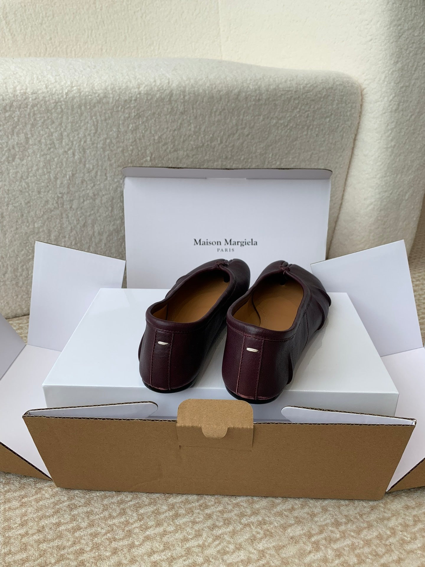 SL TABI BALLERINA FLAT WINE LAMBSKIN - 35