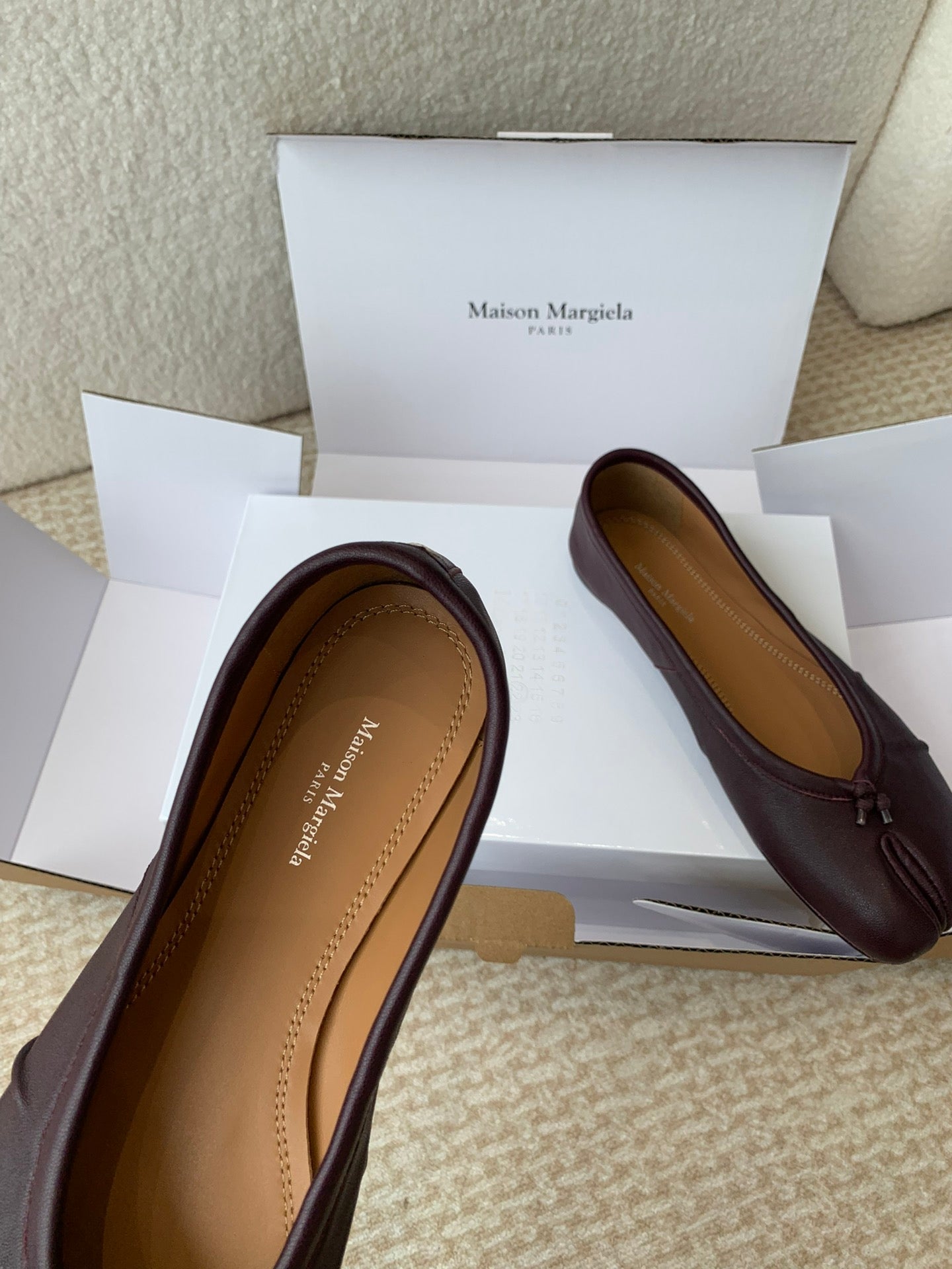 SL TABI BALLERINA FLAT WINE LAMBSKIN - 35