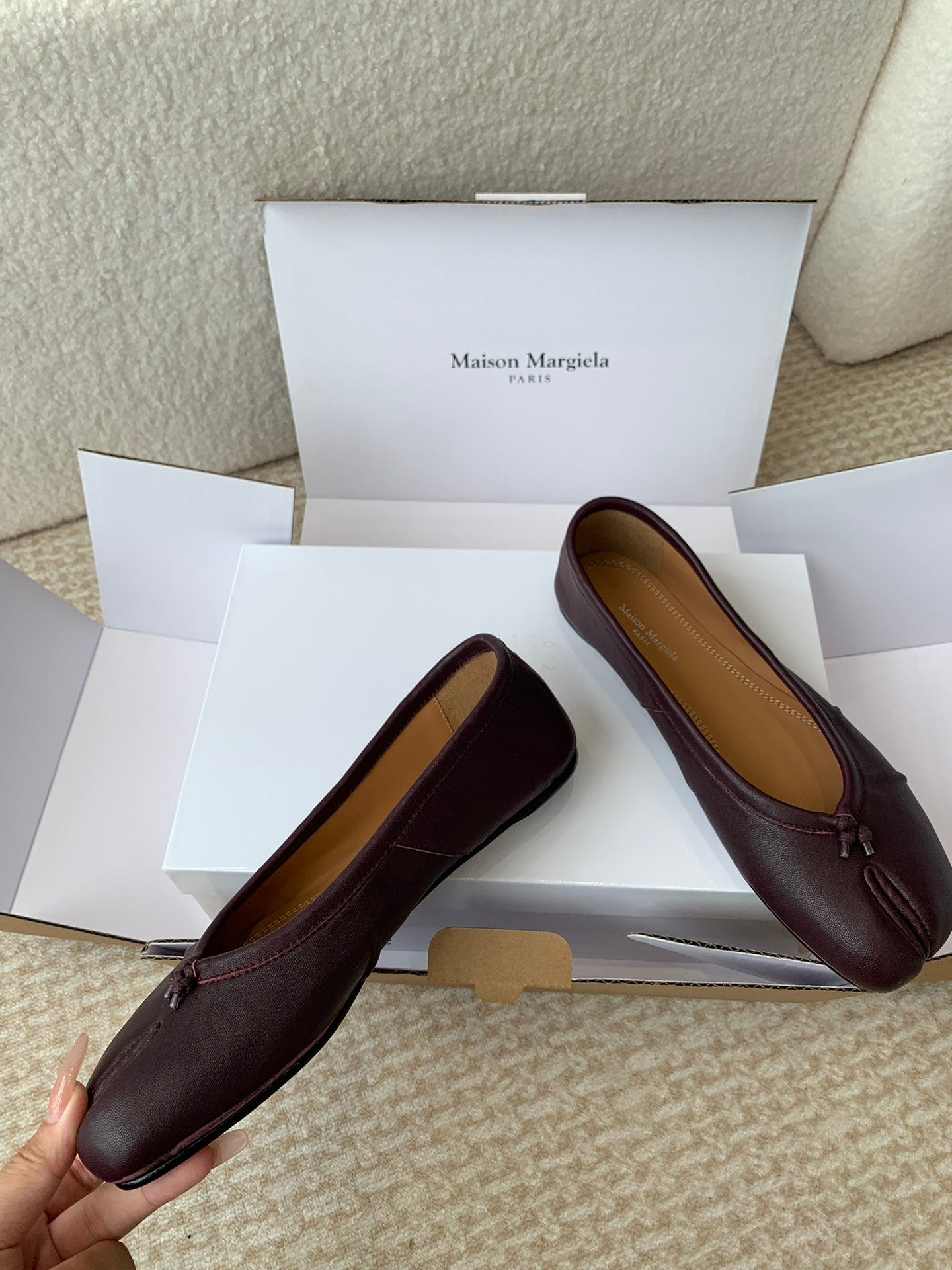 SL TABI BALLERINA FLAT WINE LAMBSKIN - 35