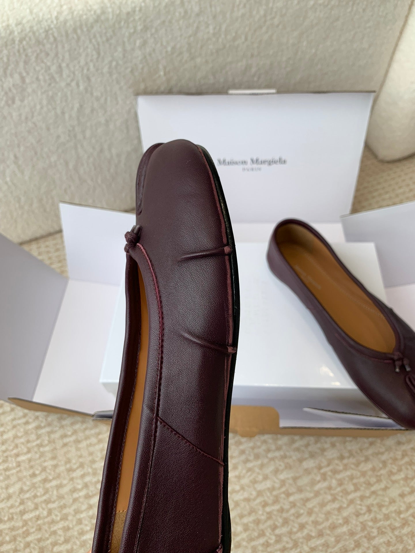 SL TABI BALLERINA FLAT WINE LAMBSKIN - 35