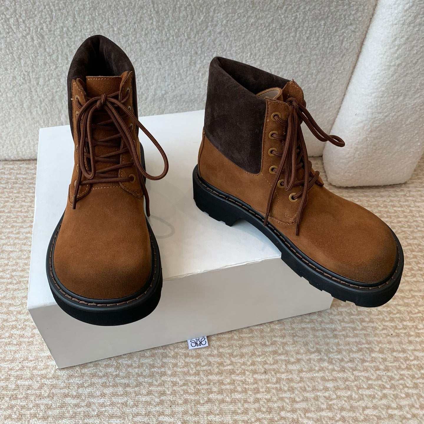LW SIERRA COMBAT BOOT CARAMEL SUEDE - 35