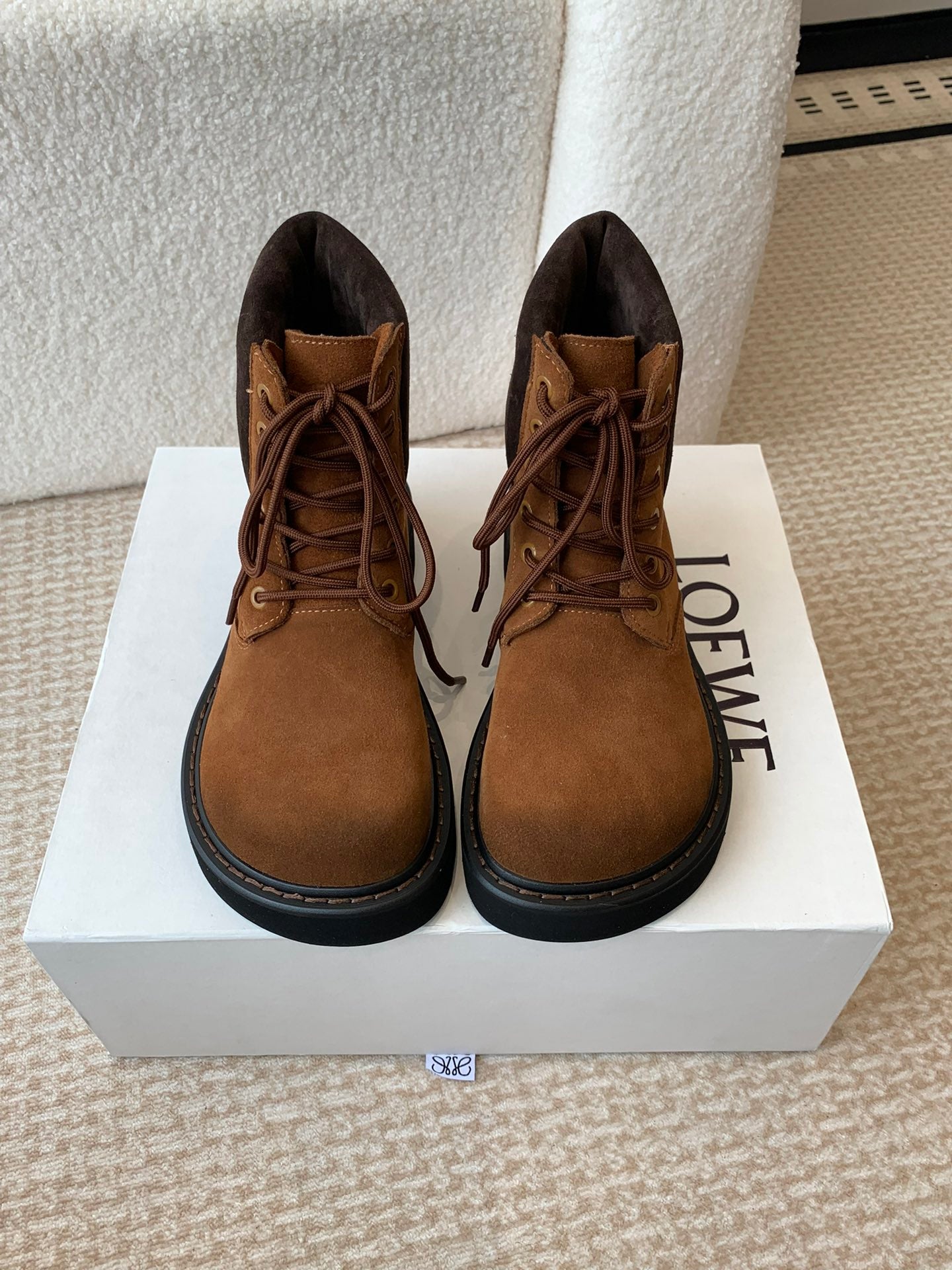 LW SIERRA COMBAT BOOT CARAMEL SUEDE - 35
