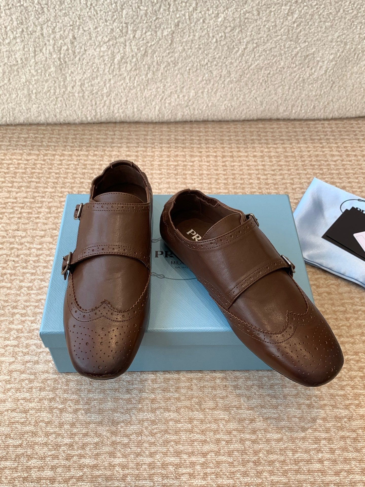 MONK STRAP IN DARK BROWN CALFSKIN - 35