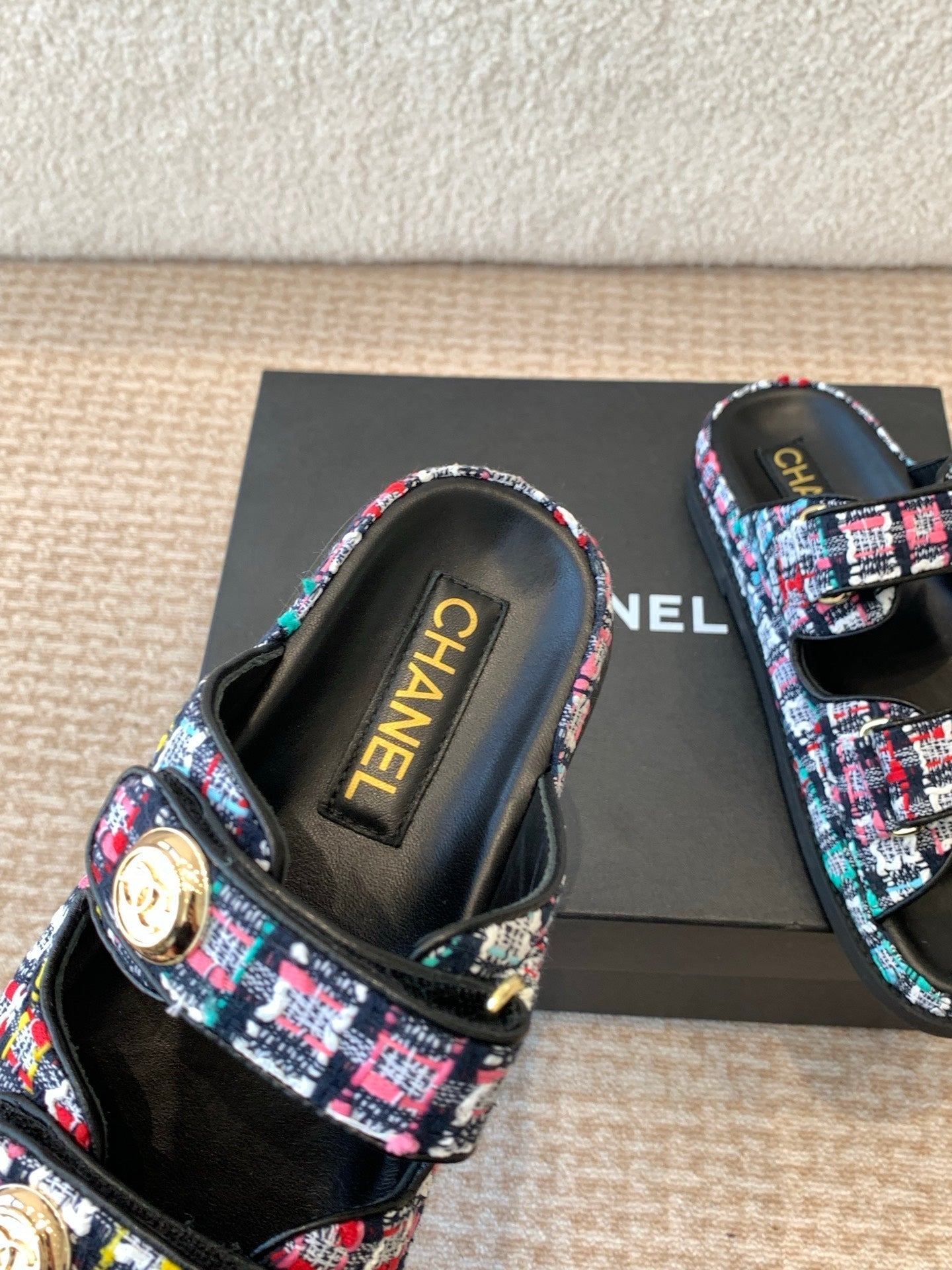 DAD SANDAL IN COLORFUL FABRIC WITH SEQUINS MULE - 35