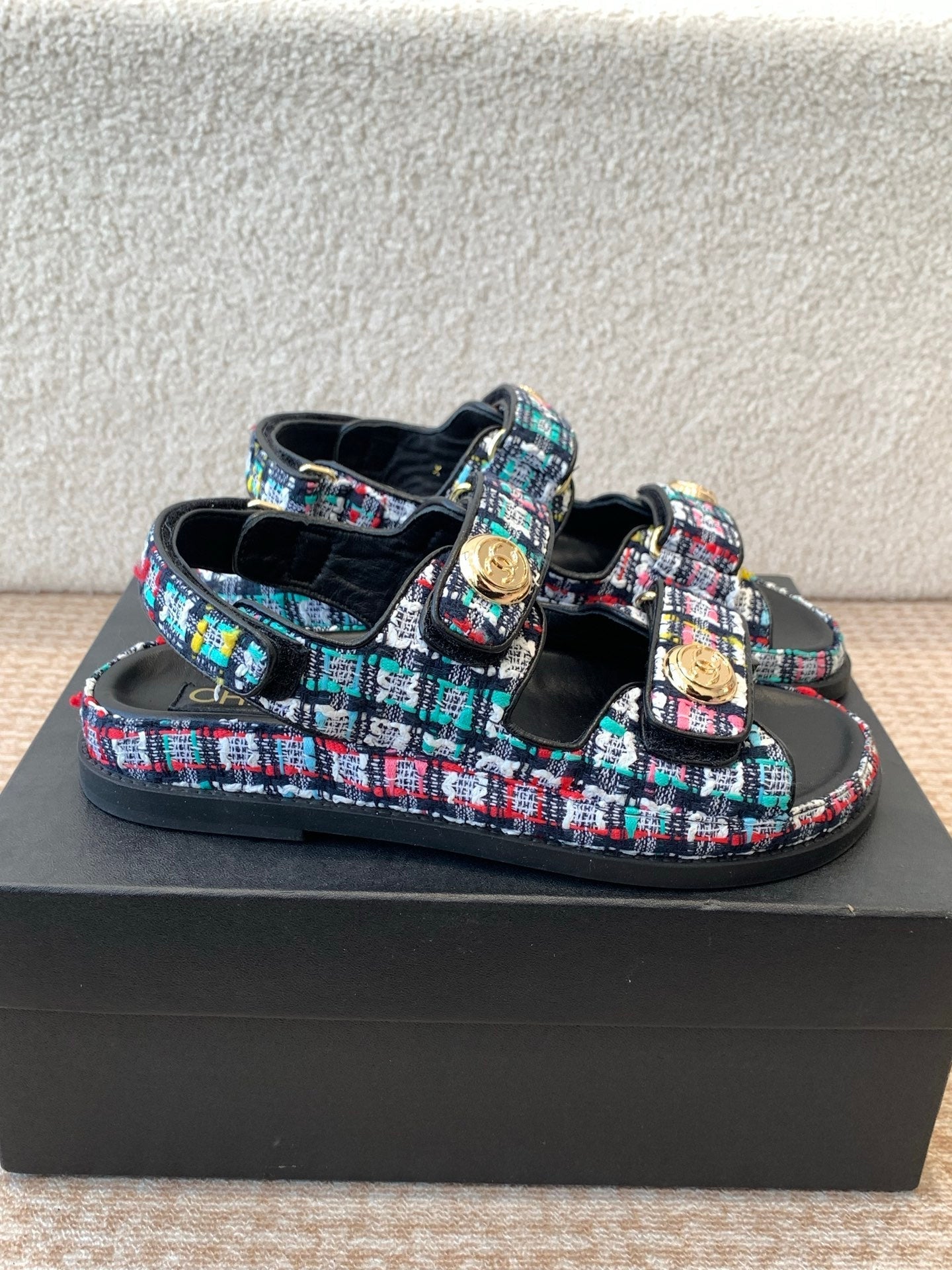 DAD SANDAL IN COLORFUL FABRIC - 35