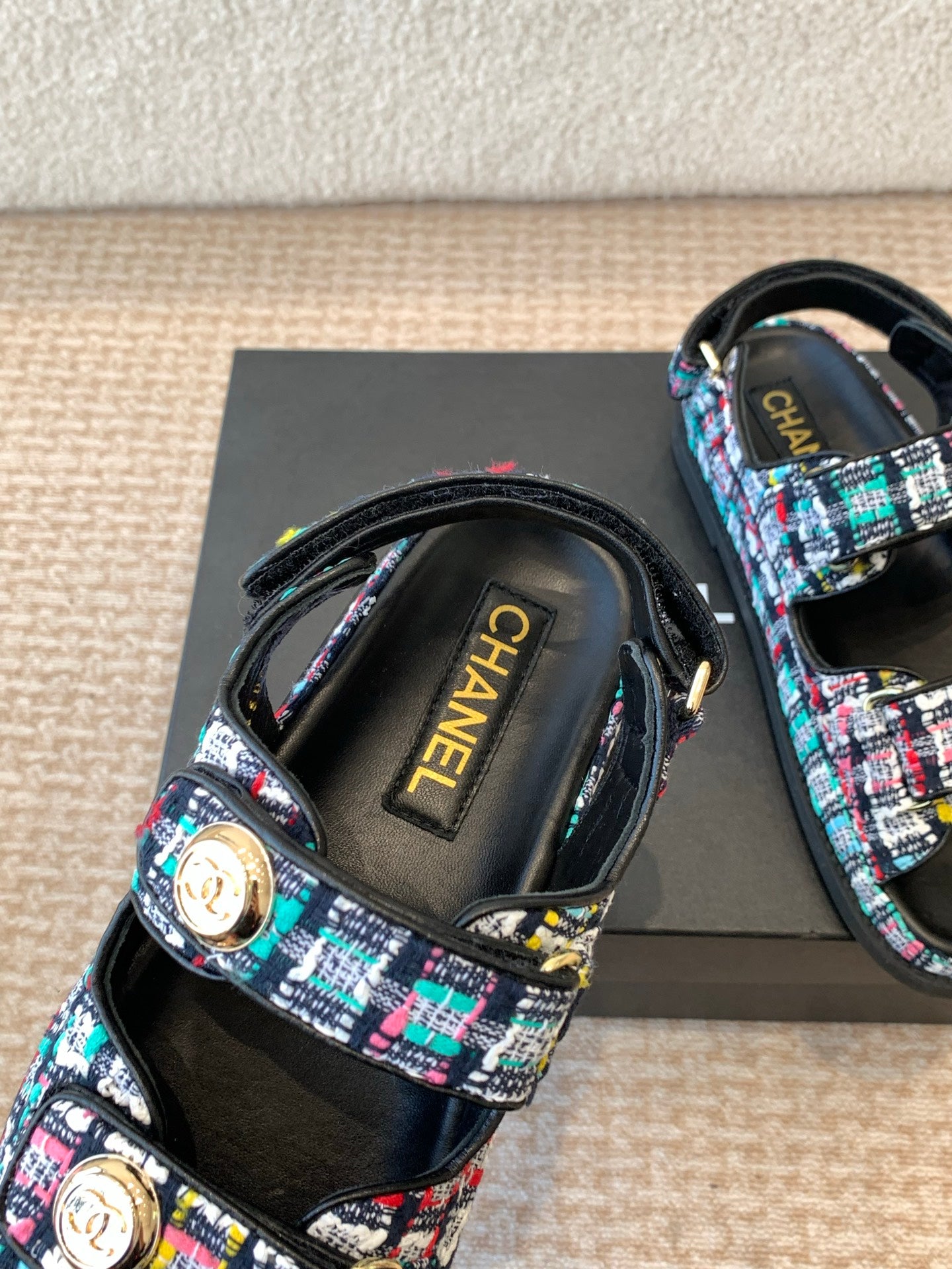 DAD SANDAL IN COLORFUL FABRIC - 35