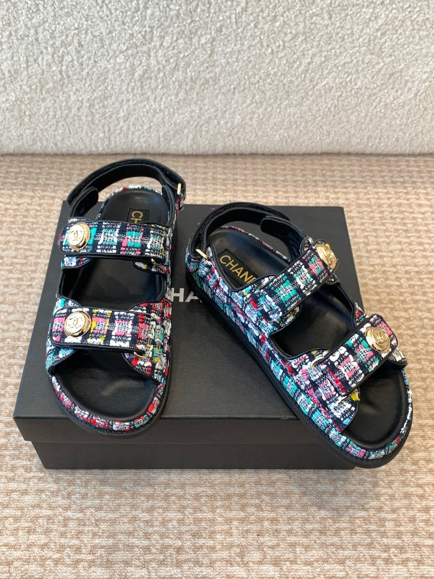 DAD SANDAL IN COLORFUL FABRIC - 35