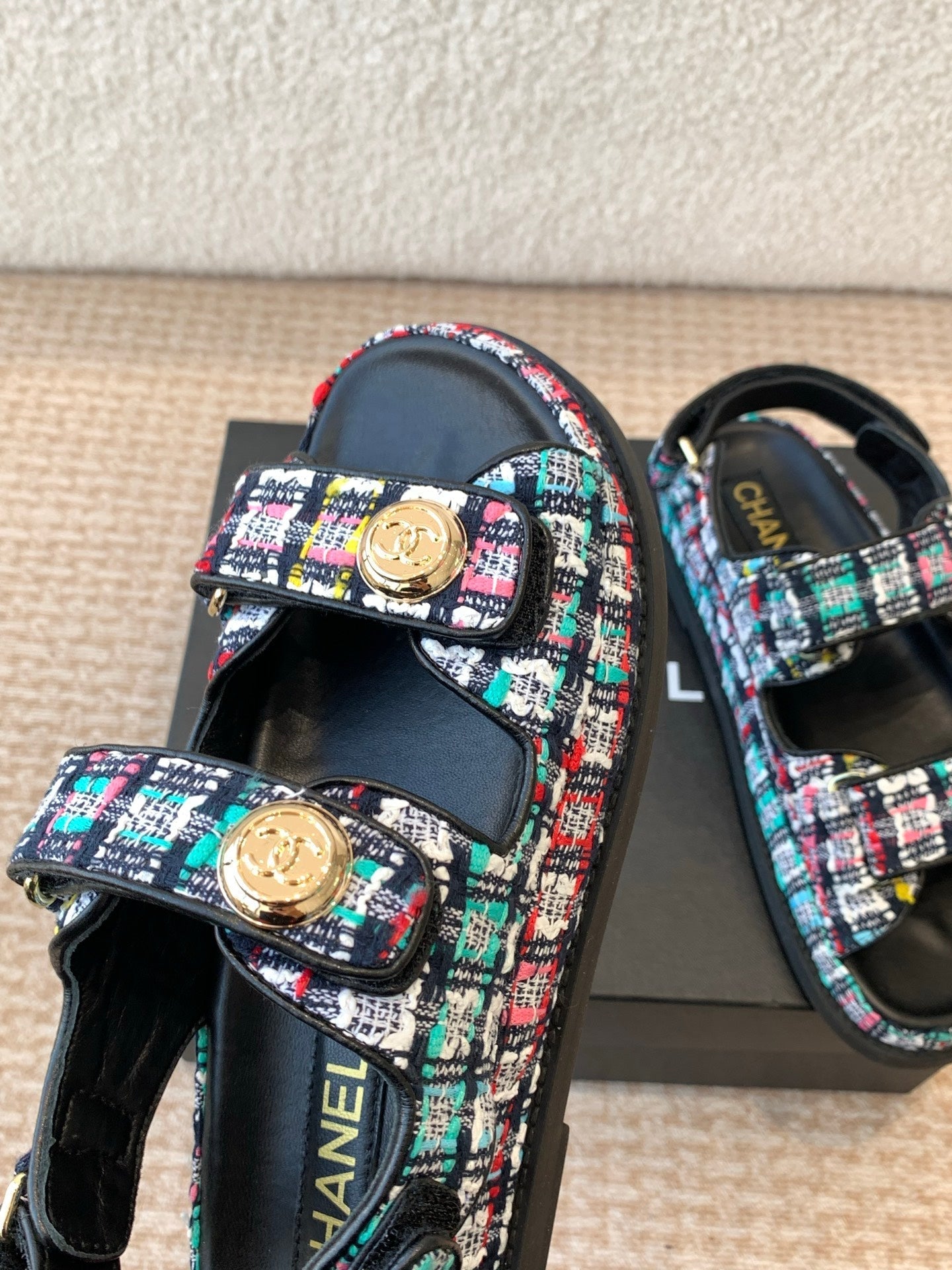 DAD SANDAL IN COLORFUL FABRIC - 35