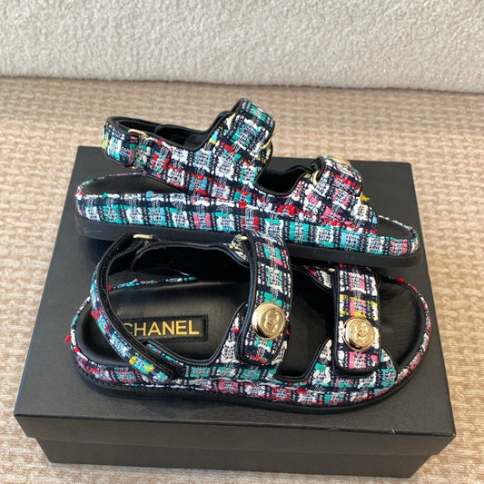 DAD SANDAL IN COLORFUL FABRIC - 35