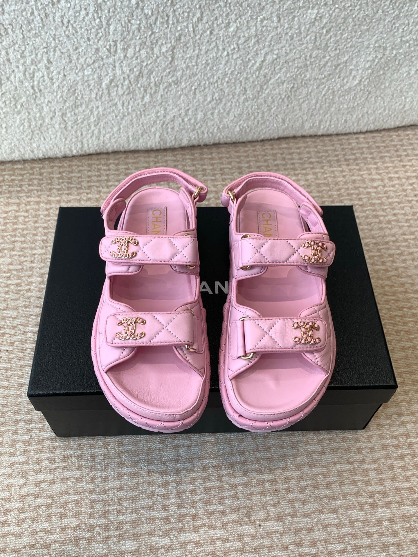DAD SANDAL IN PALE PINK CALFSKIN - 35