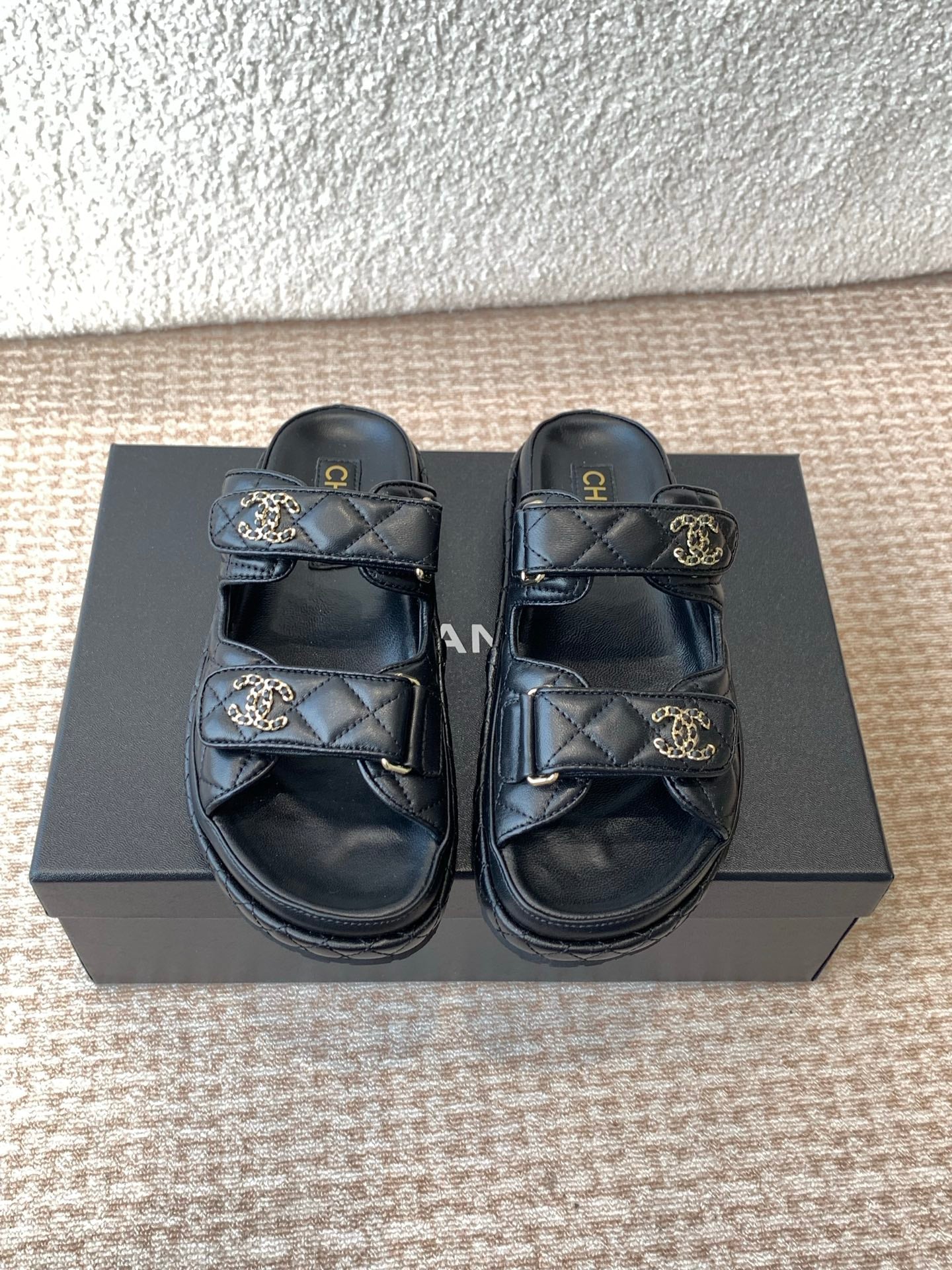 DAD SANDAL IN BLACK CALFSKIN MULE - 35