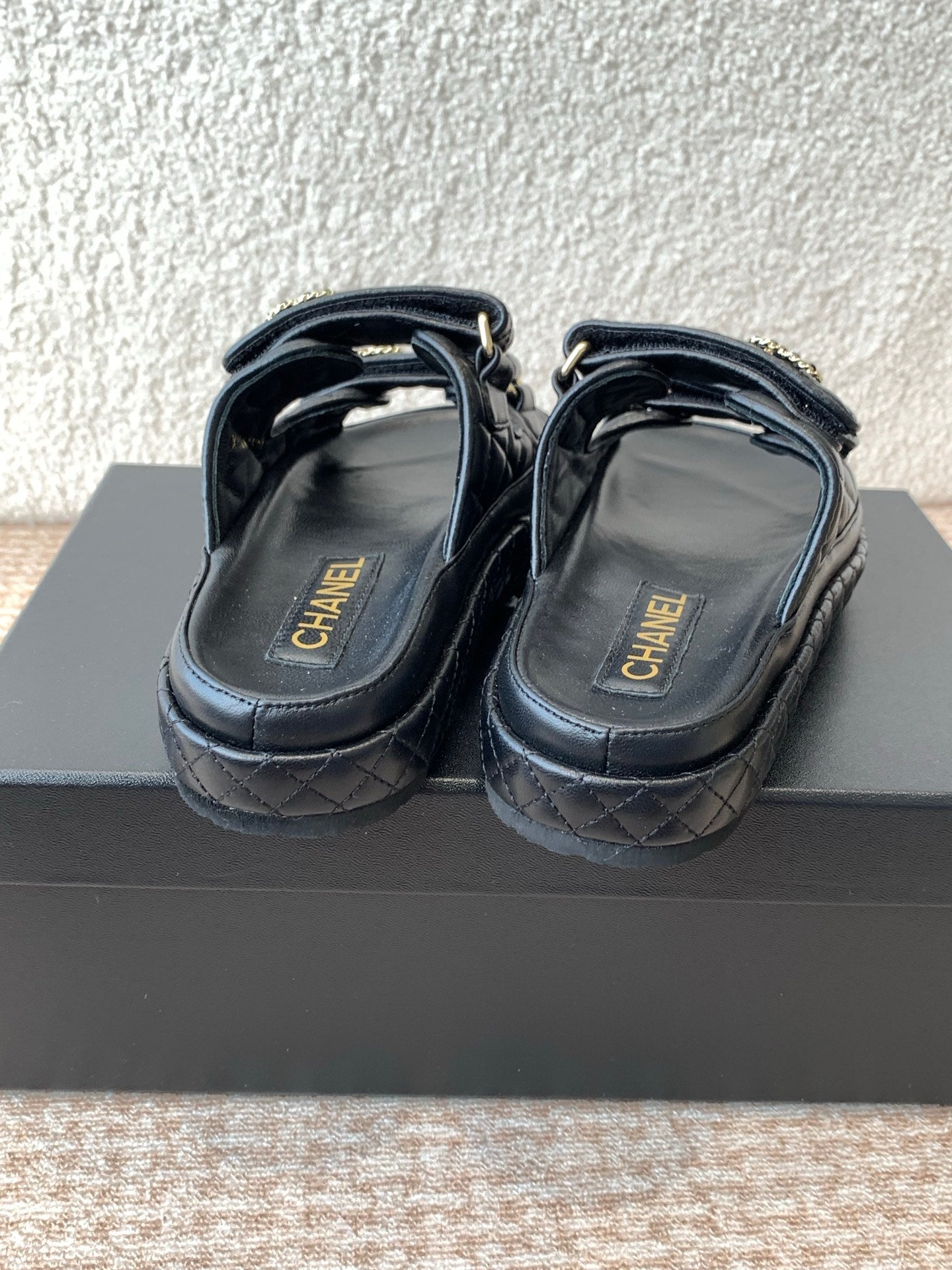 DAD SANDAL IN BLACK CALFSKIN MULE - 35
