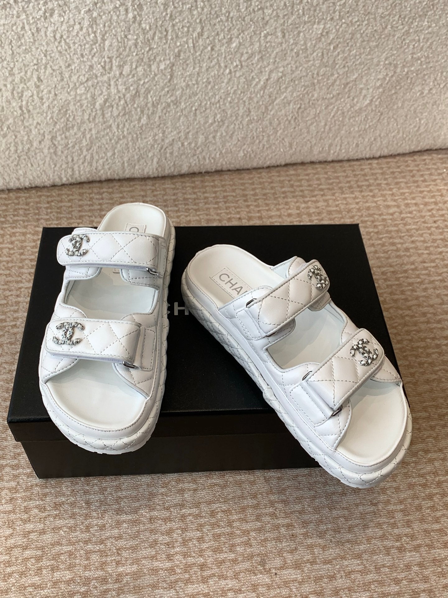 DAD SANDAL IN WHITE CALFSKIN MULE - 35