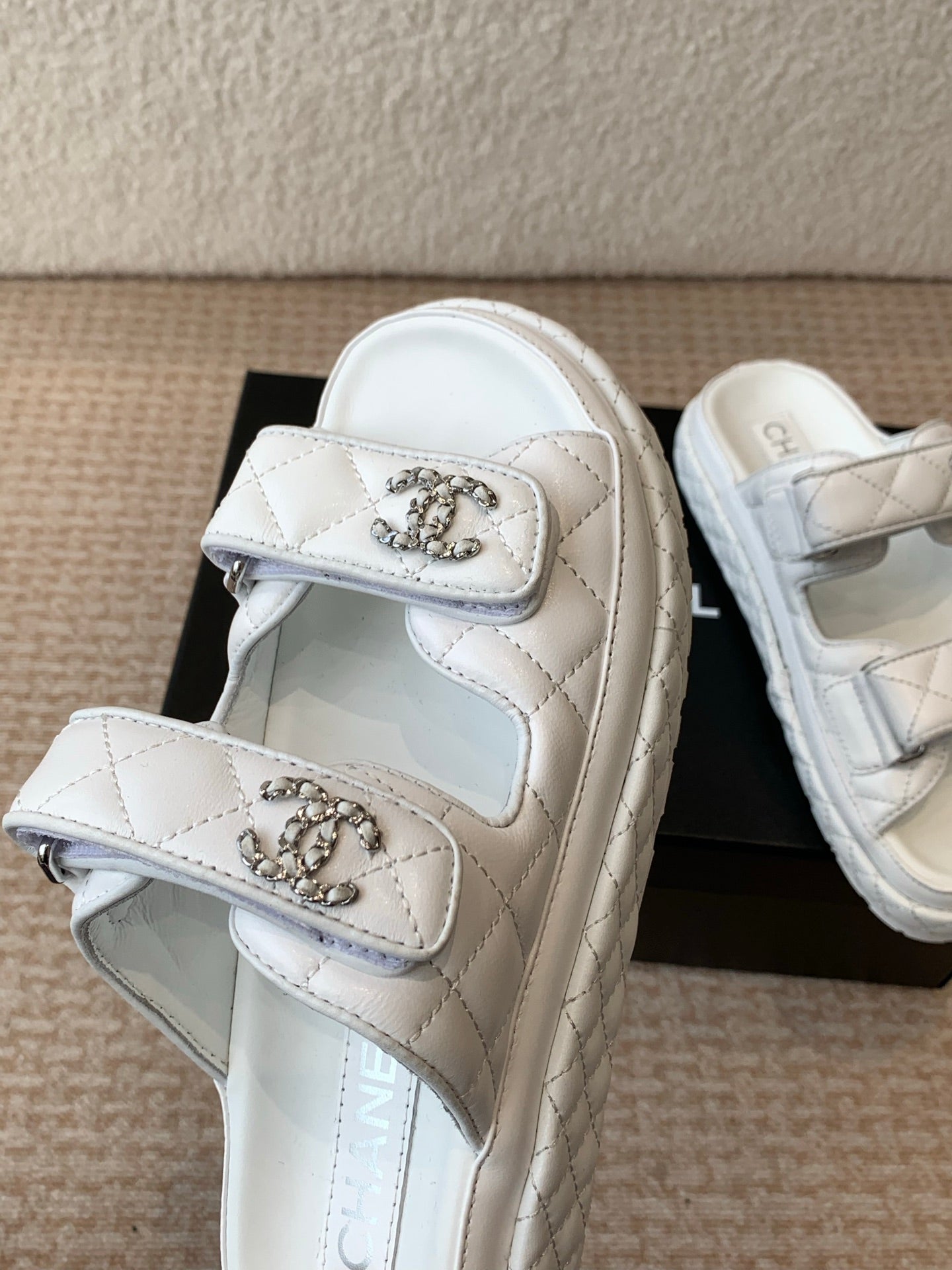 DAD SANDAL IN WHITE CALFSKIN MULE - 35