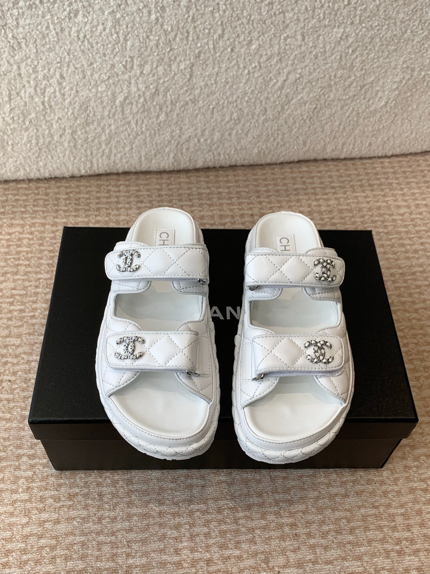 DAD SANDAL IN WHITE CALFSKIN MULE - 35
