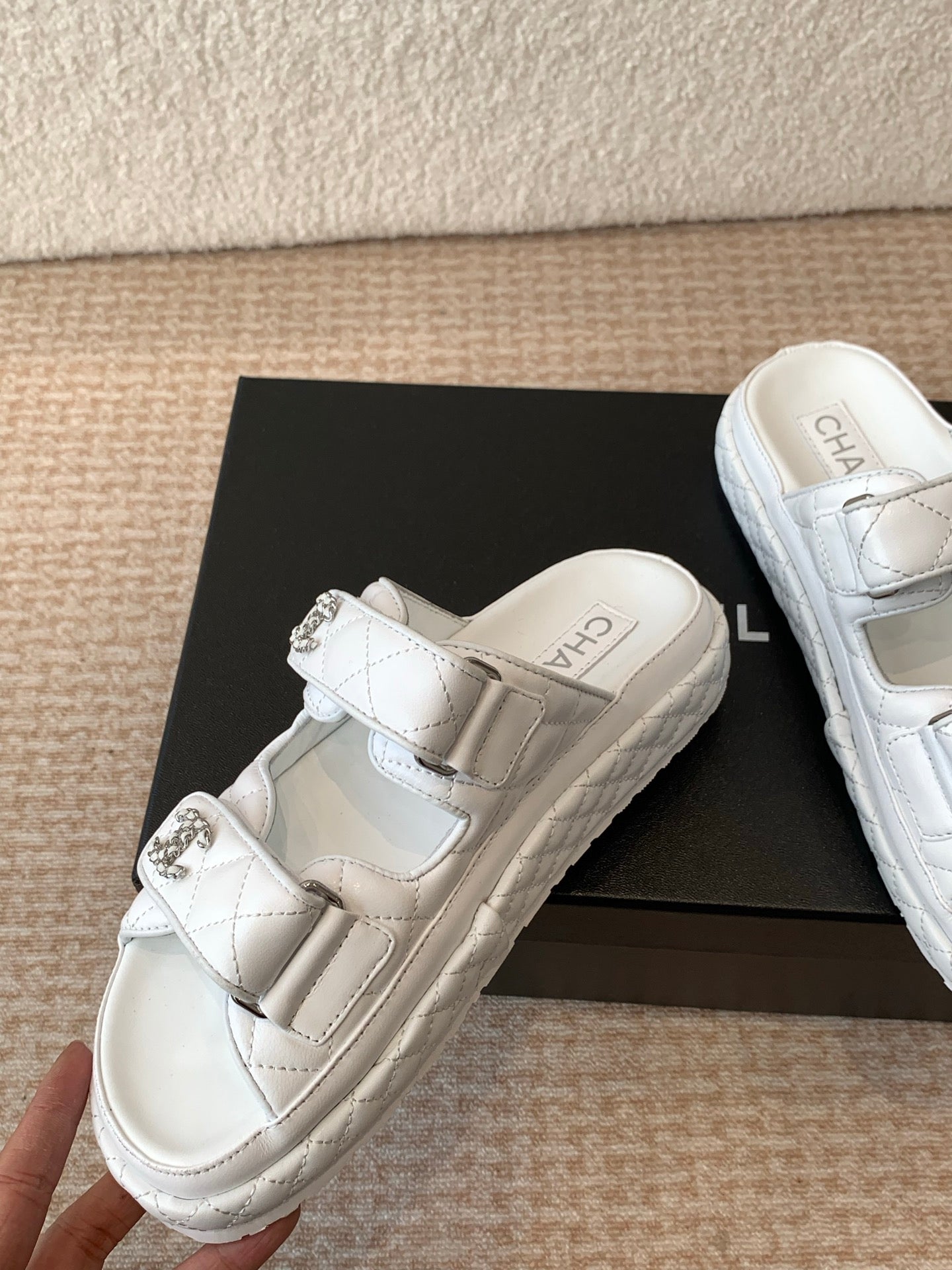 DAD SANDAL IN WHITE CALFSKIN MULE - 35
