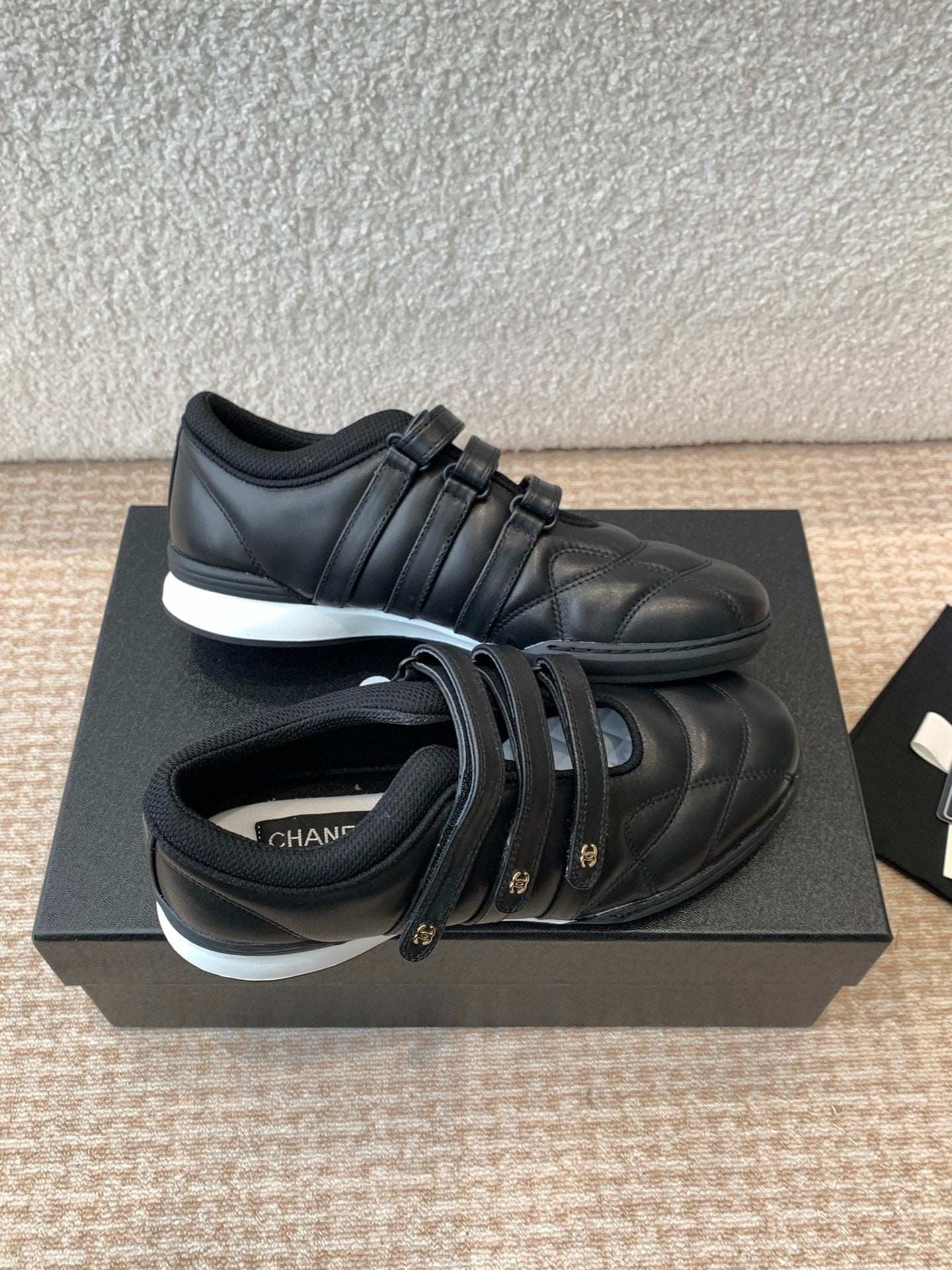 MARY JANE SNEAKERS IN BLACK LAMBSKIN - 35