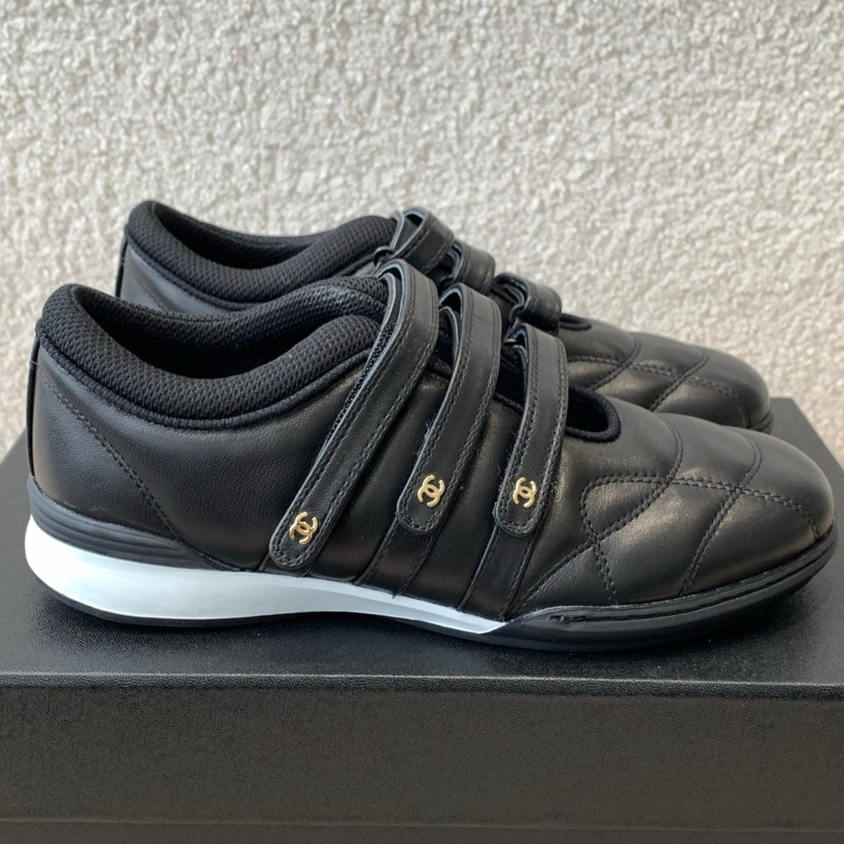 MARY JANE SNEAKERS IN BLACK LAMBSKIN - 35
