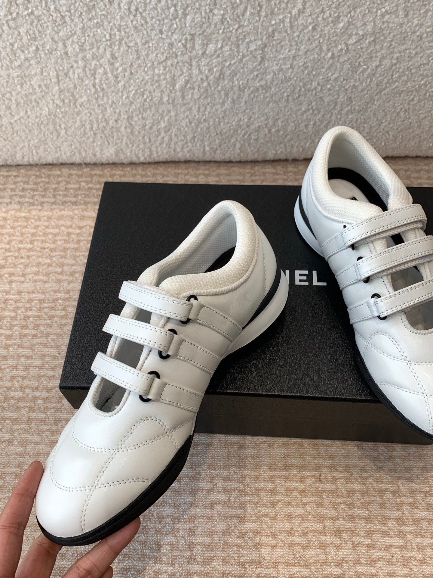 MARY JANE SNEAKERS IN WHITE LAMBSKIN - 35