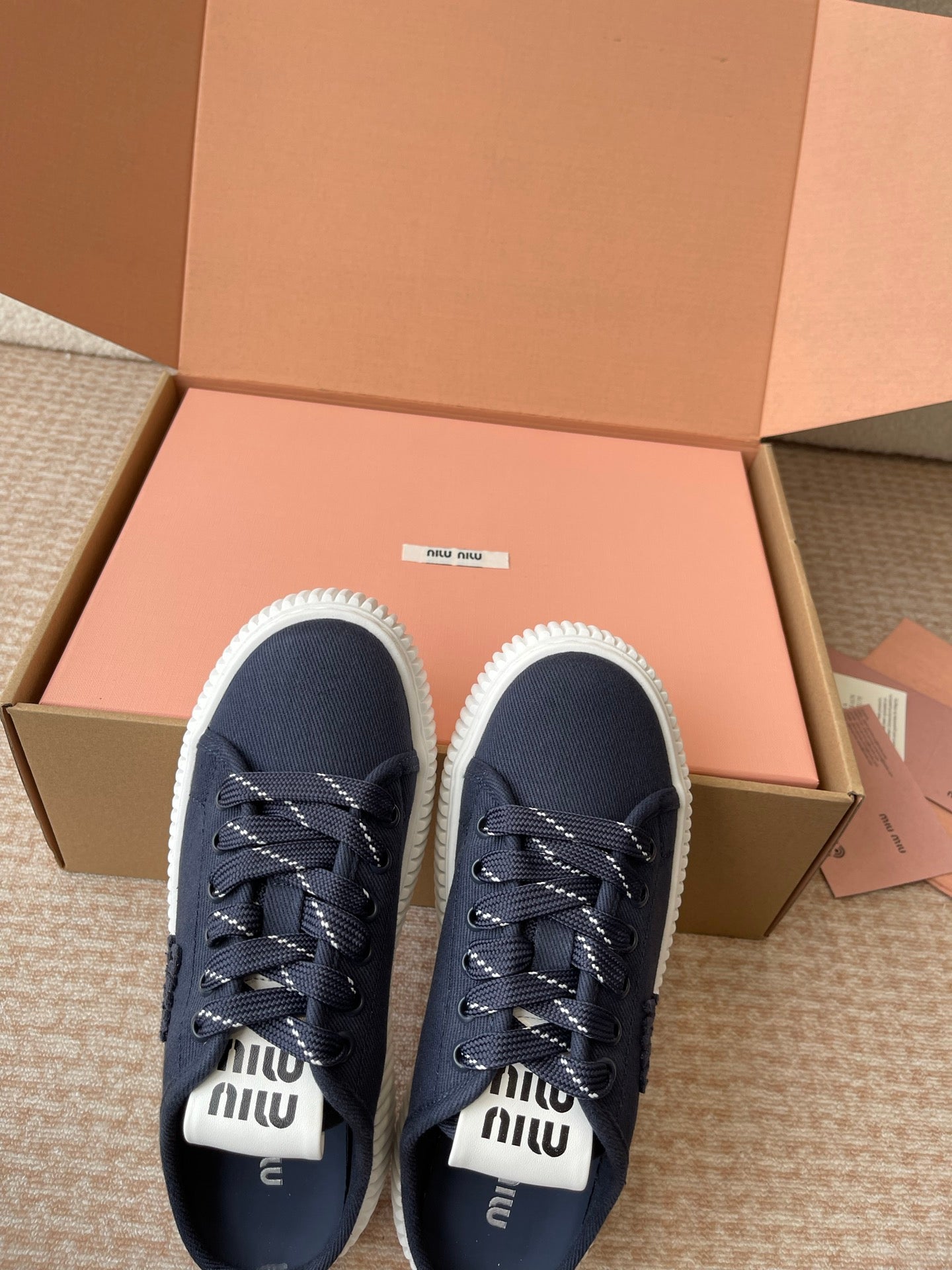 WASH SNEAKER MULES IN DARK NAVY DENIM - 35