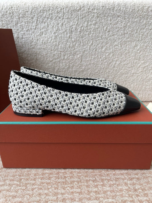 BALLET IN BLACK TWEED MIX LAMBSKIN - 35