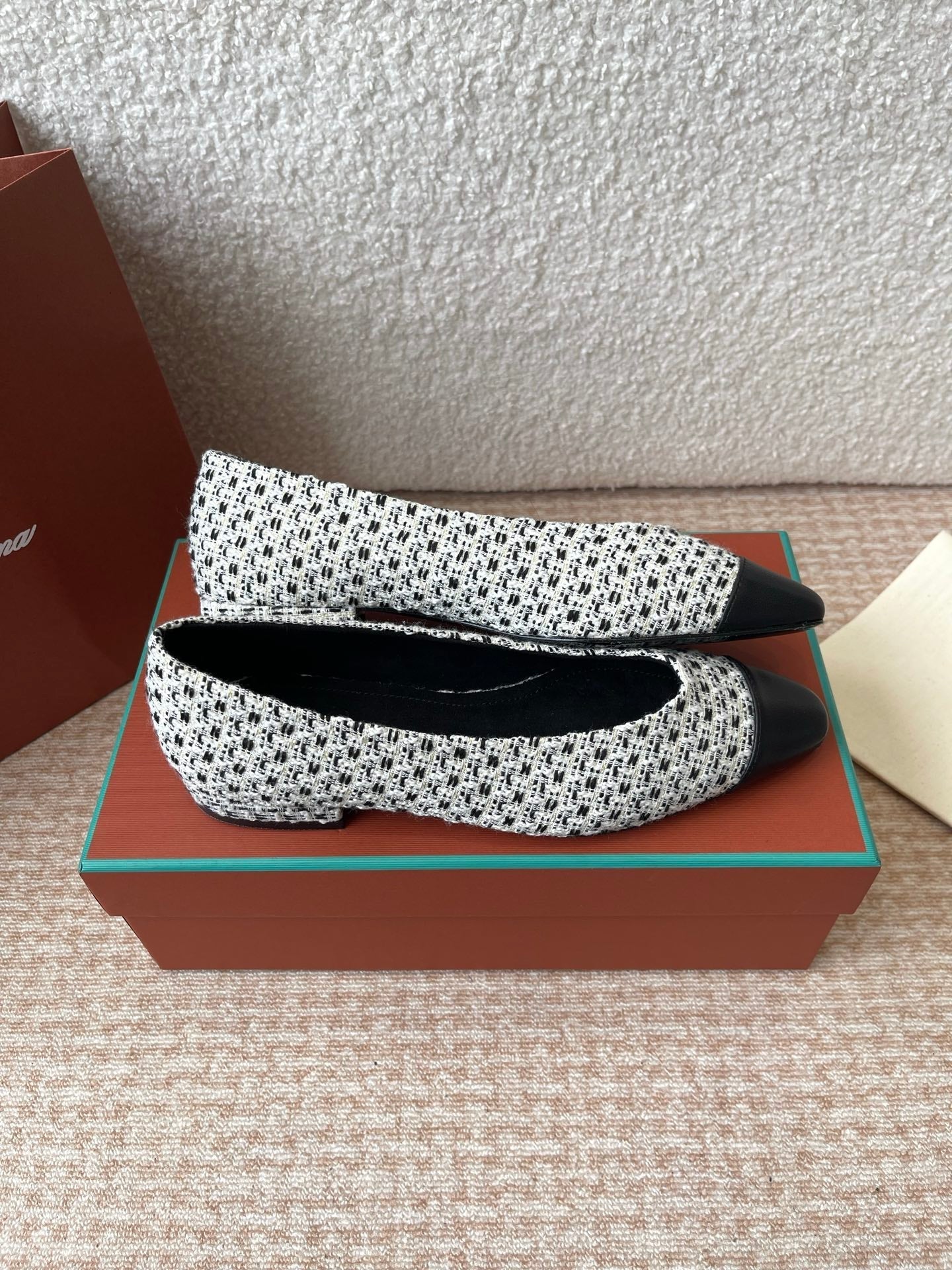 BALLET IN BLACK TWEED MIX LAMBSKIN - 35