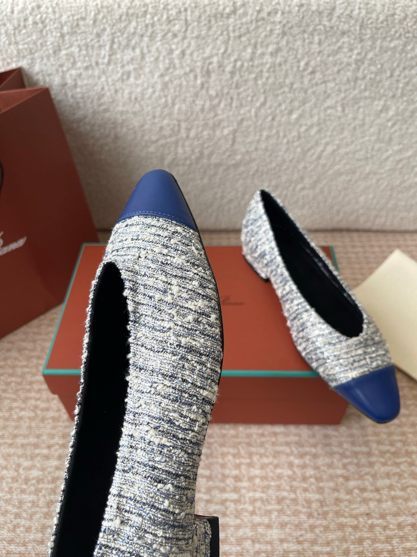 BALLET IN BLUE TWEED MIX LAMBSKIN - 35