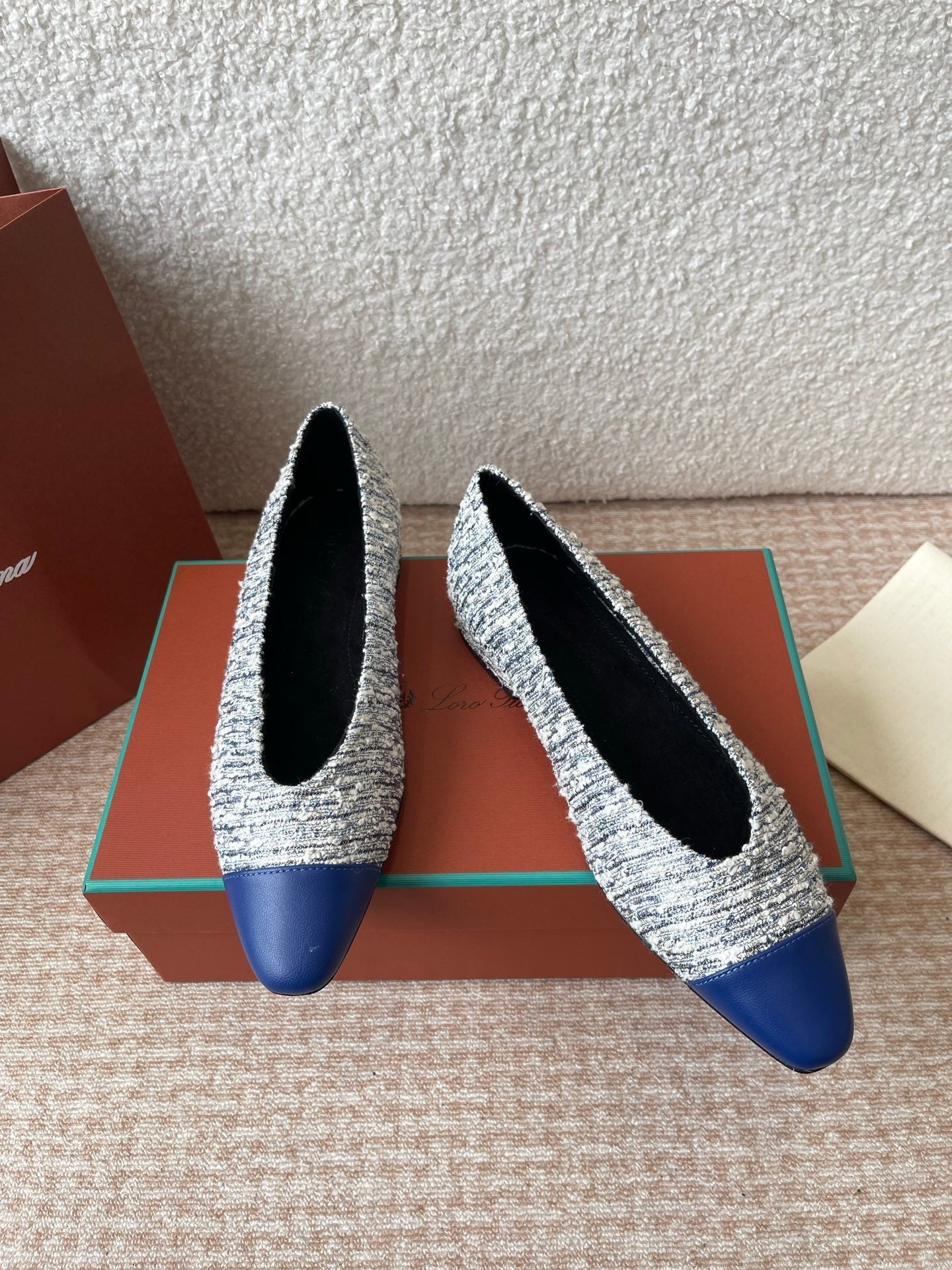 BALLET IN BLUE TWEED MIX LAMBSKIN - 35