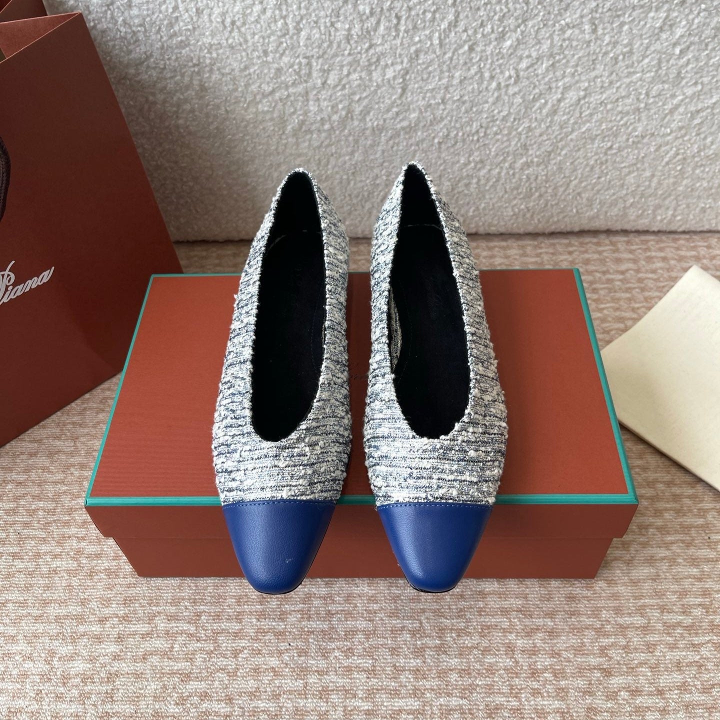 BALLET IN BLUE TWEED MIX LAMBSKIN - 35
