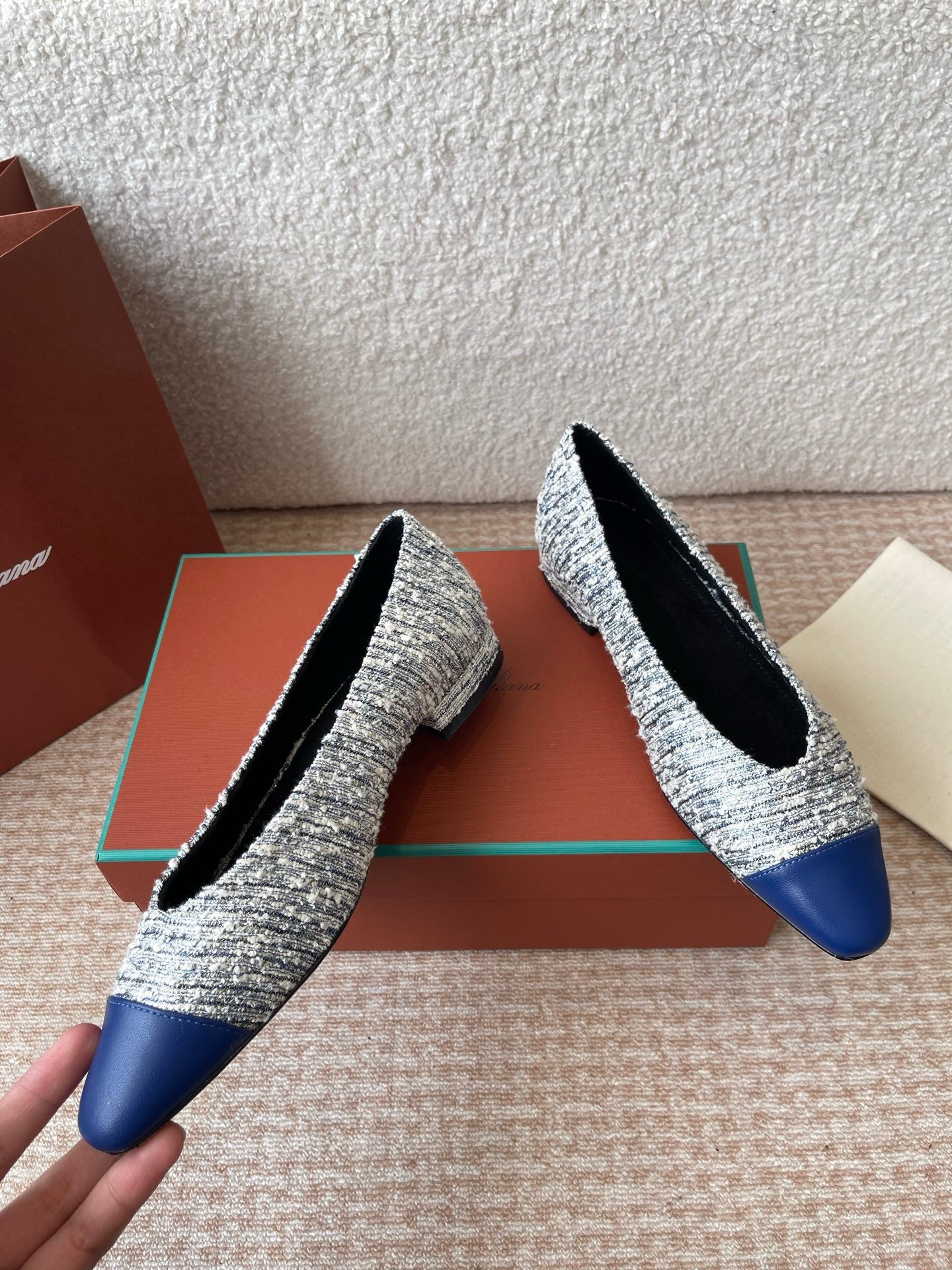 BALLET IN BLUE TWEED MIX LAMBSKIN - 35