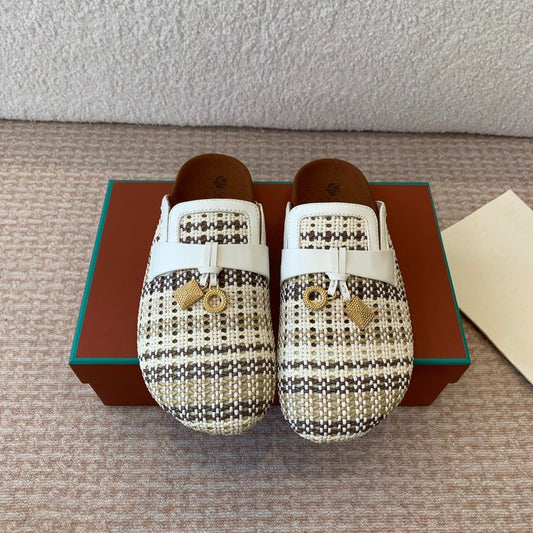 BUBBLE IN MULTICOLOR RAFFIA MIX WHITE LAMBSKIN GOLD HARDWARE - 35