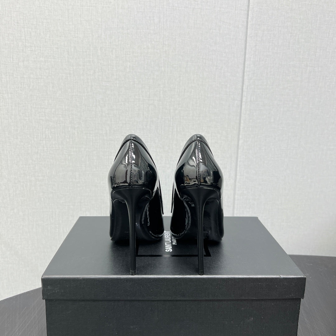 D'ORSAY PUMPS IN BLACK GLOSSY CALFSKIN - 34