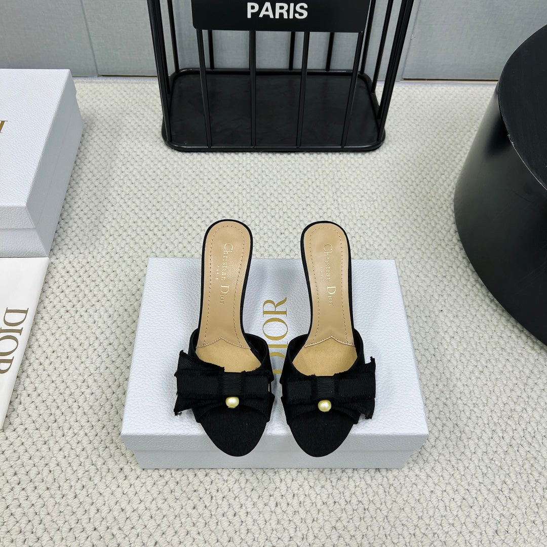 HIGH ADIORABLE MULE IN BLACK FABRIC - 35