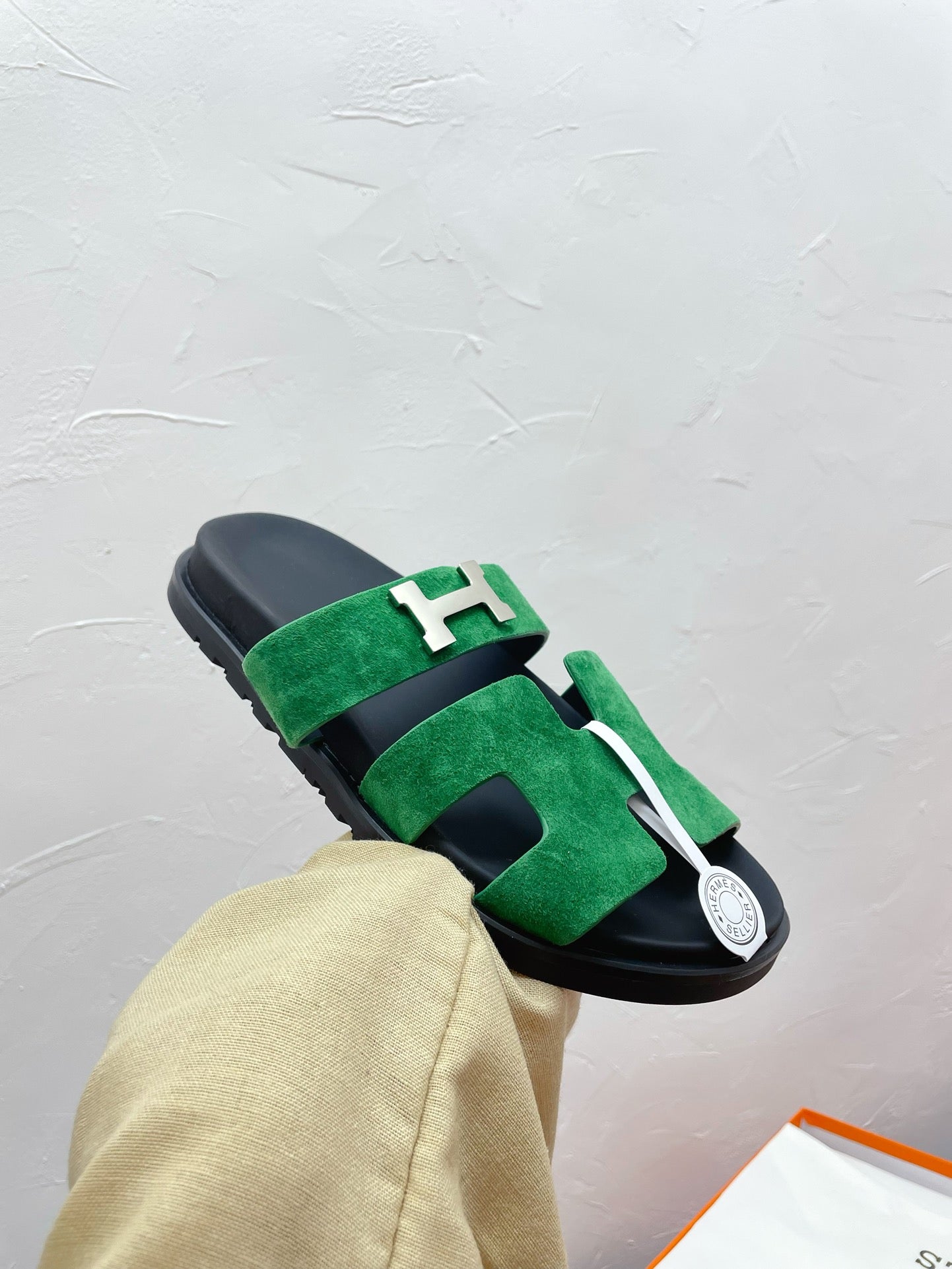 CHYPRE SANDAL OCEAN SUEDE WITH H BUCKLE - 34
