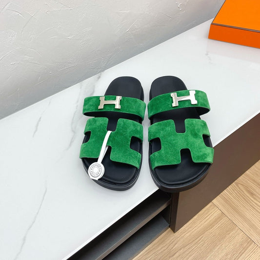 CHYPRE SANDAL OCEAN SUEDE WITH H BUCKLE - 34
