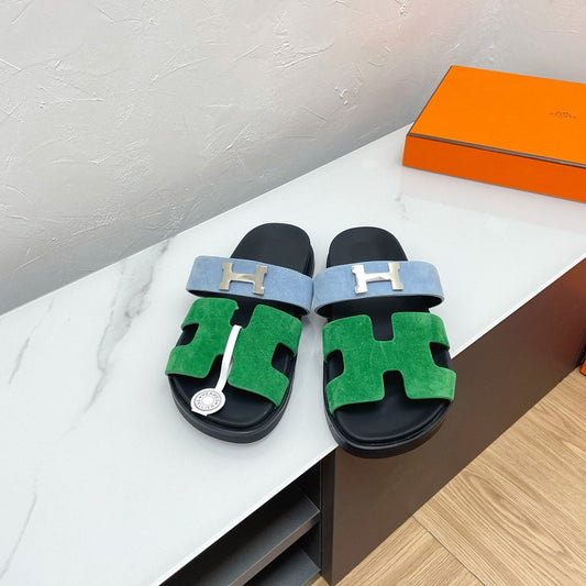 CHYPRE SANDAL OCEAN MIX SKY SUEDE WITH H BUCKLE - 34
