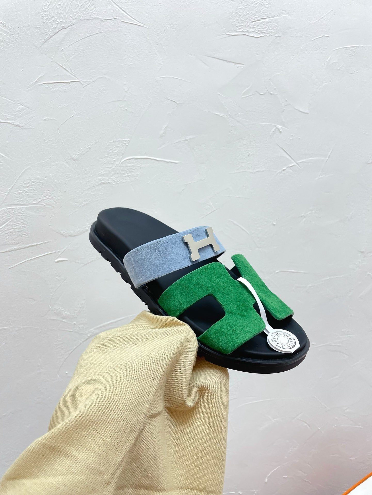 CHYPRE SANDAL OCEAN MIX SKY SUEDE WITH H BUCKLE - 34