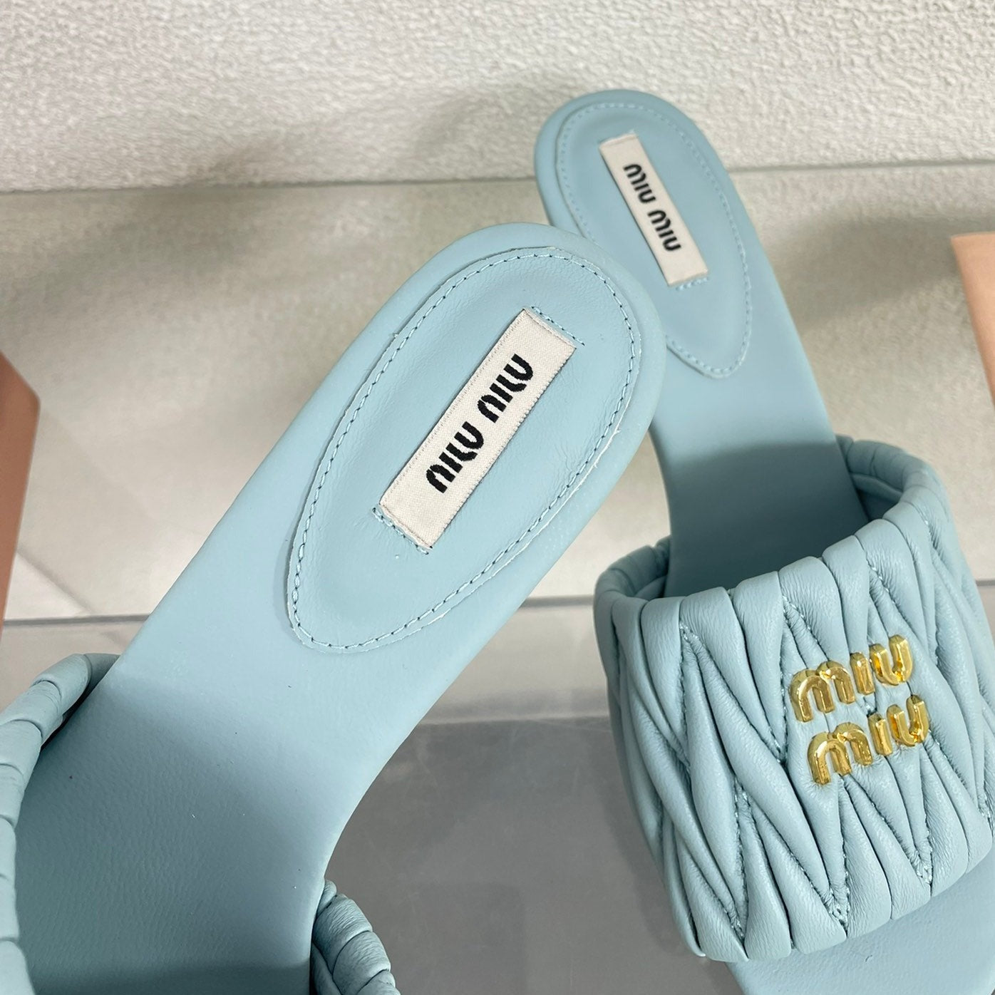 Women's Mid - Heel Baby Blue Leather - 35
